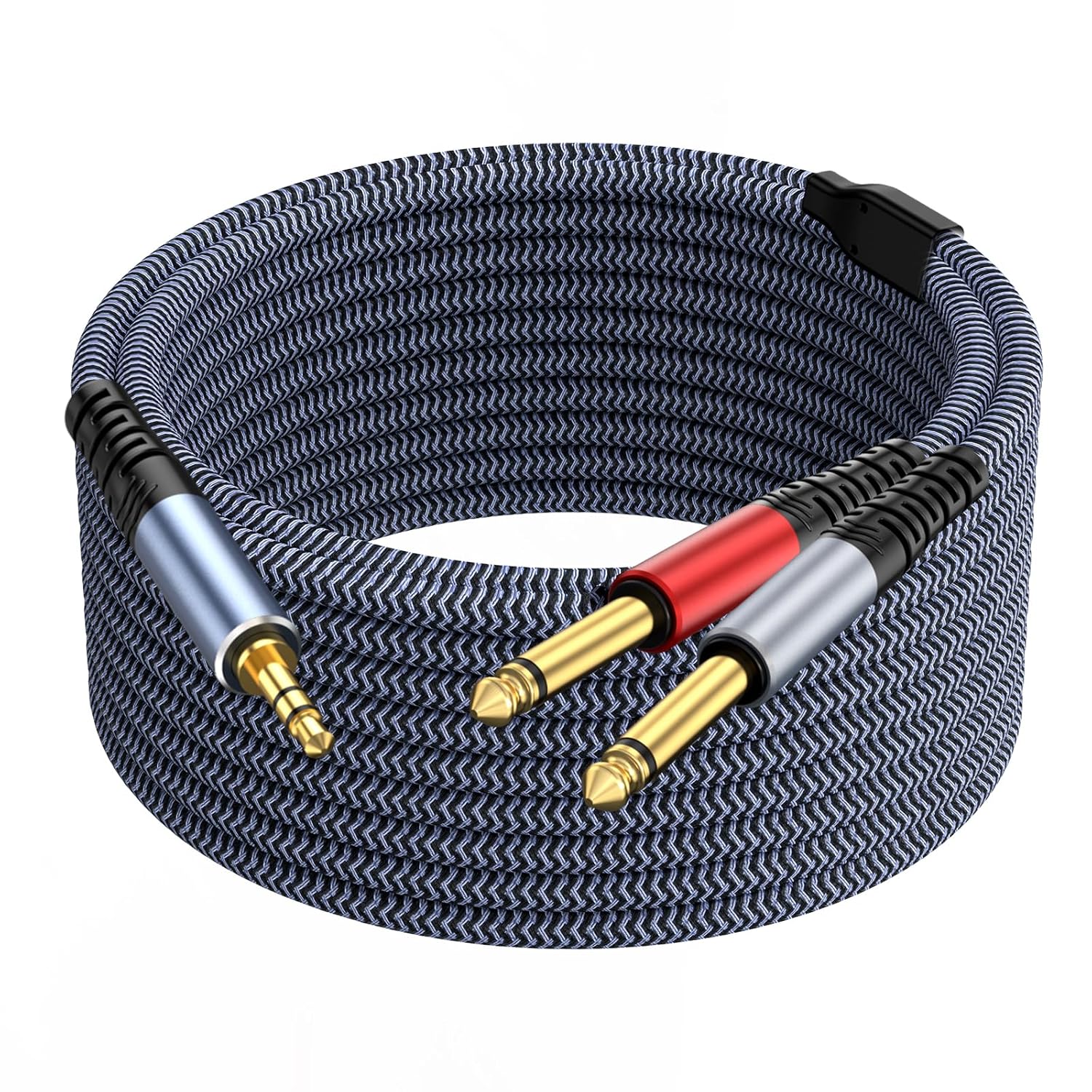 1/8 Stereo to Dual 1/4 Mono Cable 50ft, 3.5mm to Dual 1/4 Cable, 1/8 inch TRS Stereo to Dual 1/4 inch Splitter
