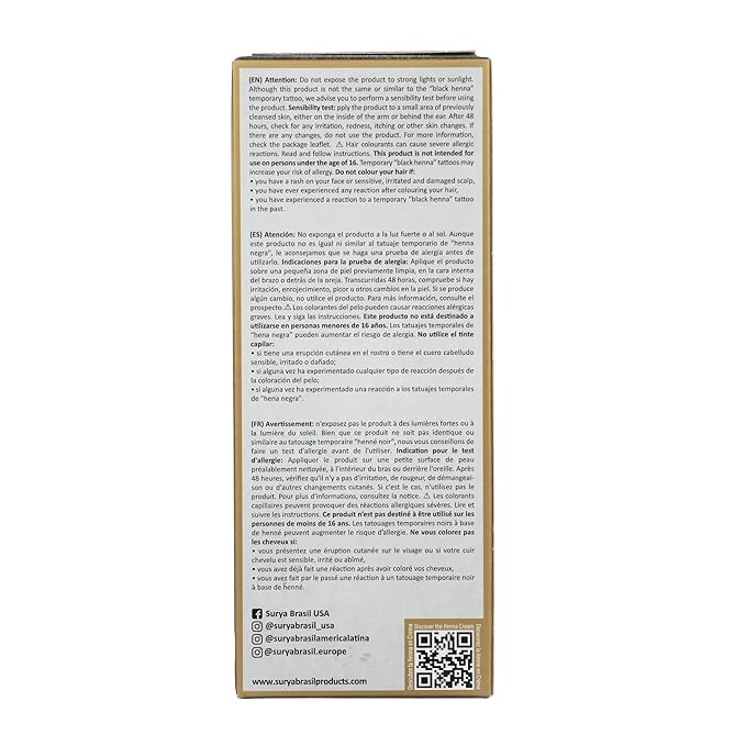 Surya Brasil Henna Cream Black - 96% Ingredientes Naturales, Vegano, Sin Crueldad miniatura 6