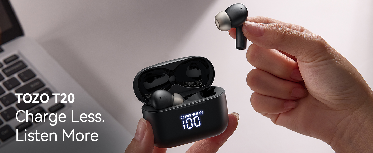 Amazon.com: TOZO T20 Wireless Earbuds Bluetooth Headphones 48.5