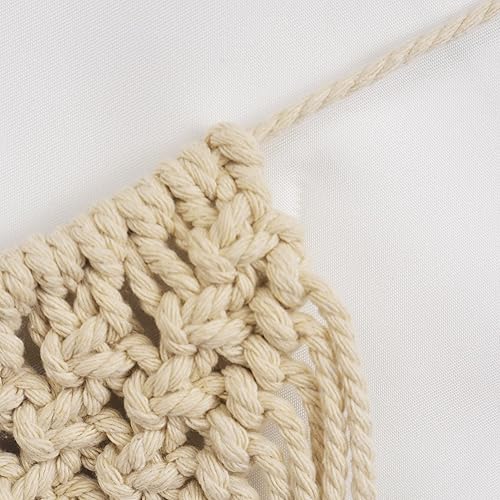 Miniatura 5 de POFEIKTS Cortina bohemia con cenefa para Kichensala de estar, cenefa de ventana de 45 x 15 pulgadas con borlas, cenefa de macramé, decoración para