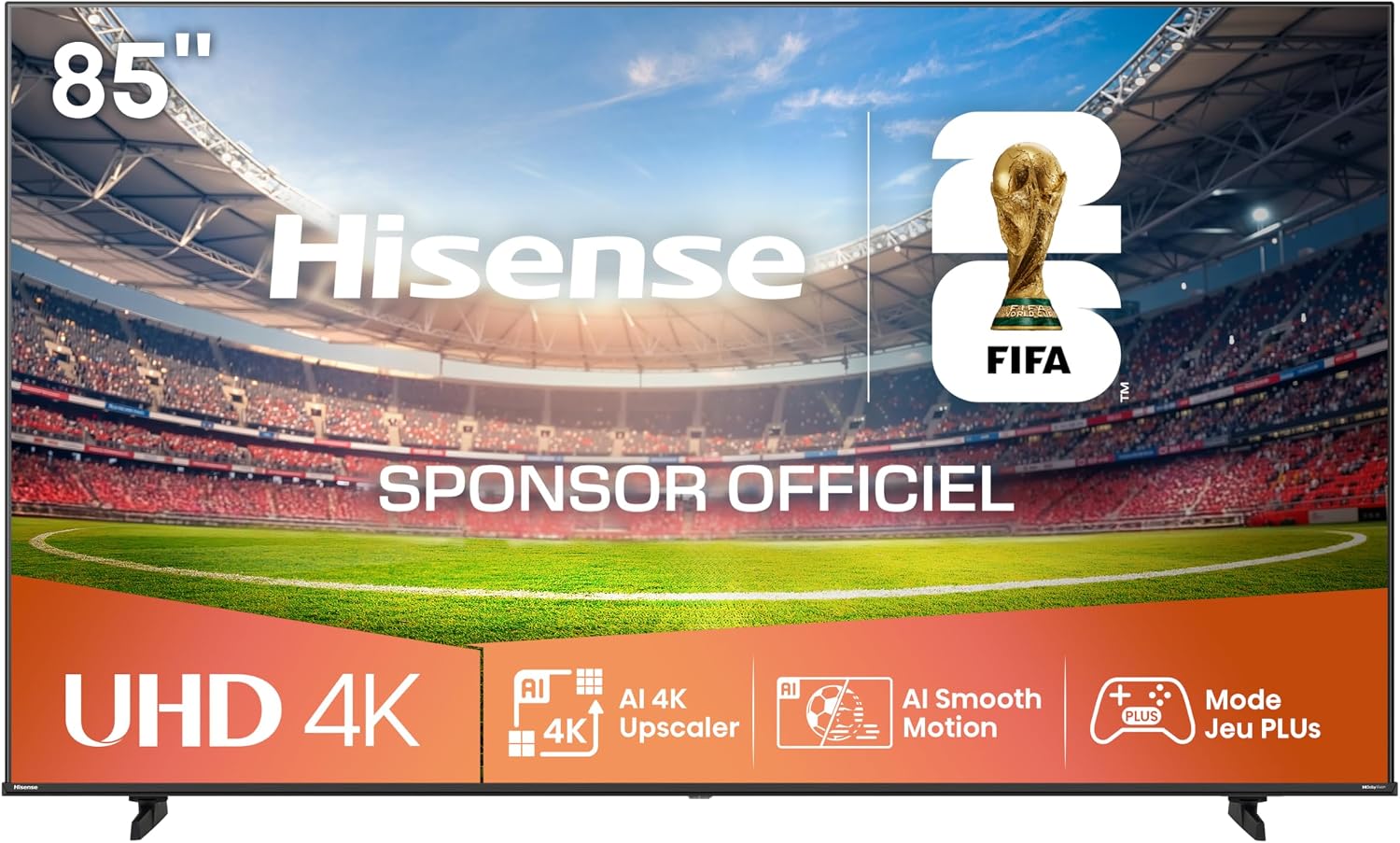 Hisense 85A6Q de face