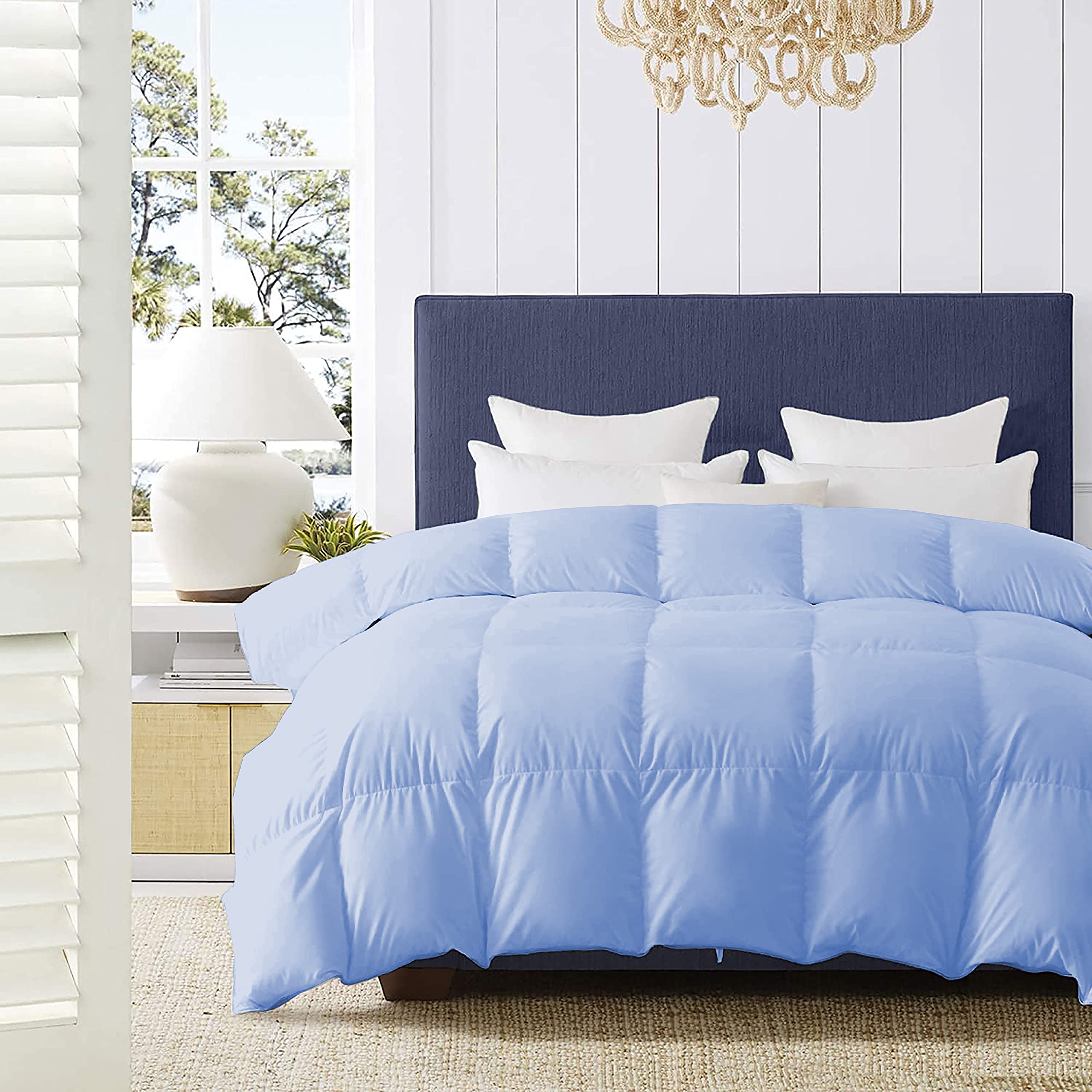 500 GSM Winter Proof Comforter Premium Collection Quilted Comforter (60" x 90" Inches/152cm x 228cm) - Single Bed Comforter|Sky Blue-image-19