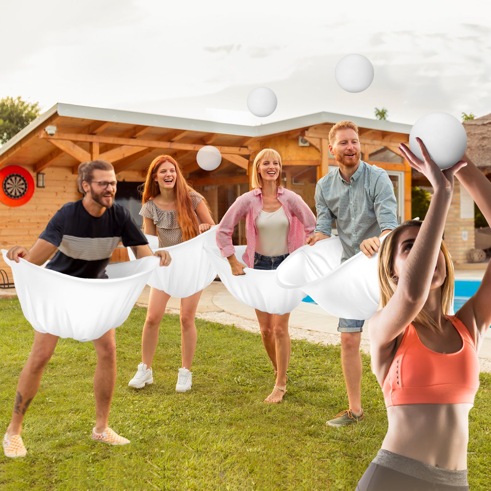 VioraWhite 4 Sets Baby Shower Games Bridal Shower Games Funny Activities Balls Included Funniest Game for Boy or Girl How Many Plushies Can You Catch