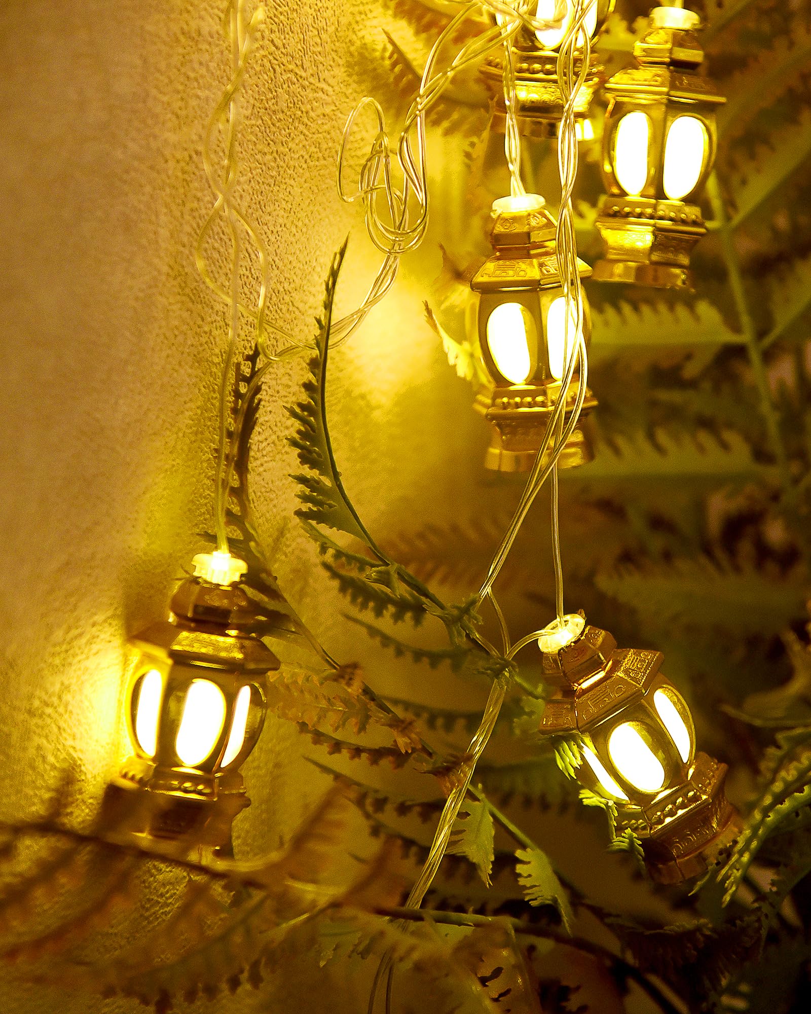 Homesake® Oil Lamp String Lights for Decoration | 5 Meter 14 LED Warm White Fairy Rice Lights | Indoor & Outdoor Hanging Lights for Room, Home, Balcony, Christmas Tree & Festive Decor | 2 Pin Plug