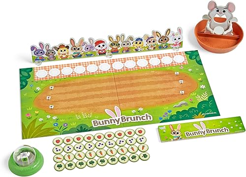 Miniatura 8 de hand2mind Brunch de conejo, juegos de mesa cooperativos, juguetes educativos para niños pequeños, juegos de matemáticas de jardín de infantes,