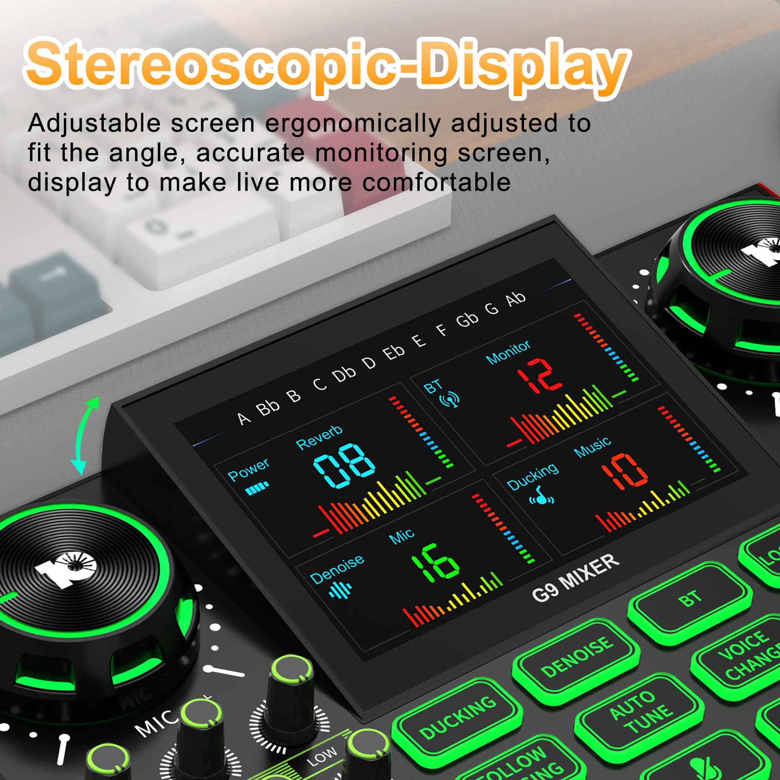 tenlamp G9 Live Sound Card for Streaming, Podcast Equipment with