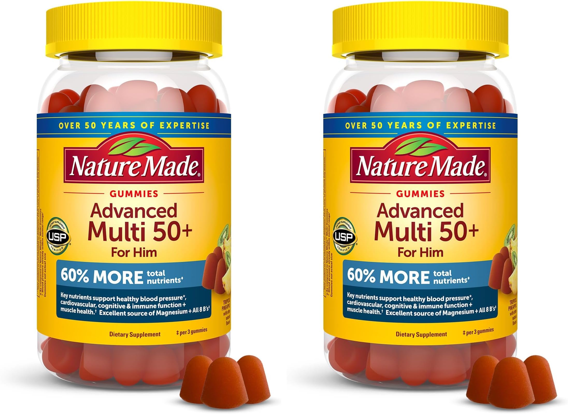 Nature Made Multivitamin for Him, Mens Multivitamins with No Iron, Daily Nutritional Support, Nature Made Multi Mens Vitamins & Minerals, 90 Tablets, 90 Day Supply