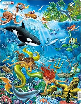 Larsen Puzzles Mermaids 32 Piece Childrens Jigsaw Puzzle