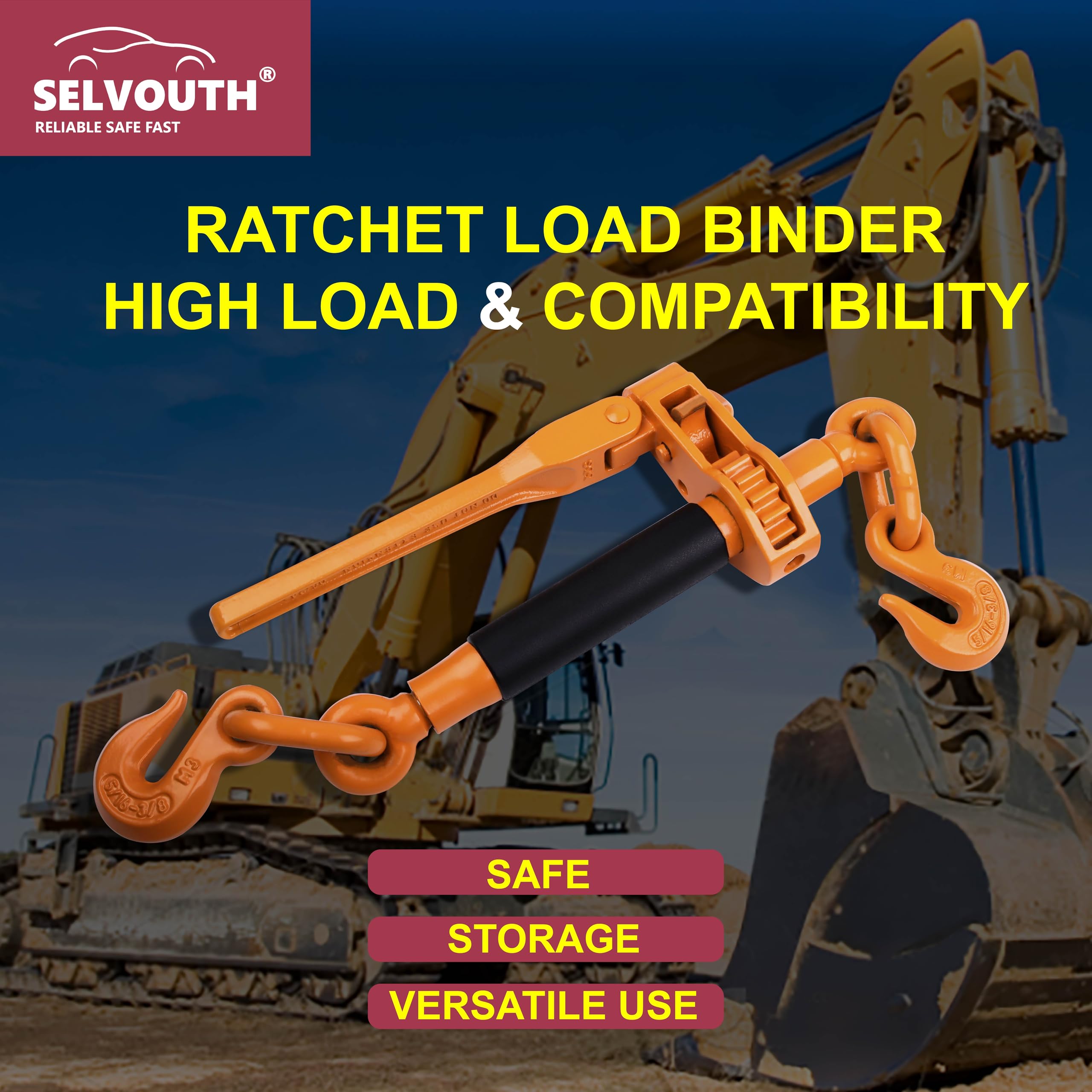 Heavy-Duty Ratchet Binder - 7100 LBS Capacity -2