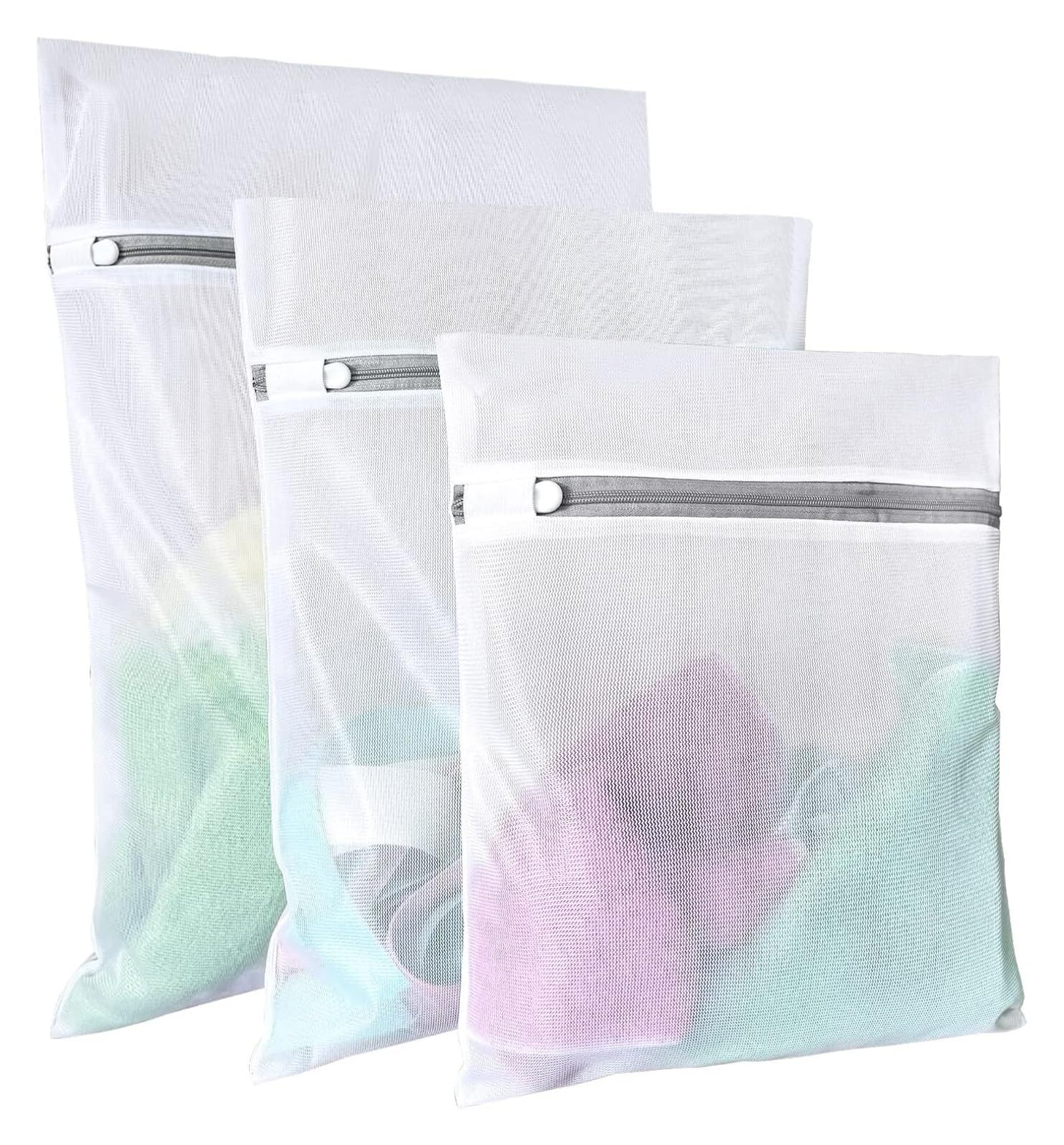 Zyayng One Color 9Pcs Mesh Laundry Bags For Delicates, Lingerie Washing Set (3 Large, 3 Medium, Small) For Clothes