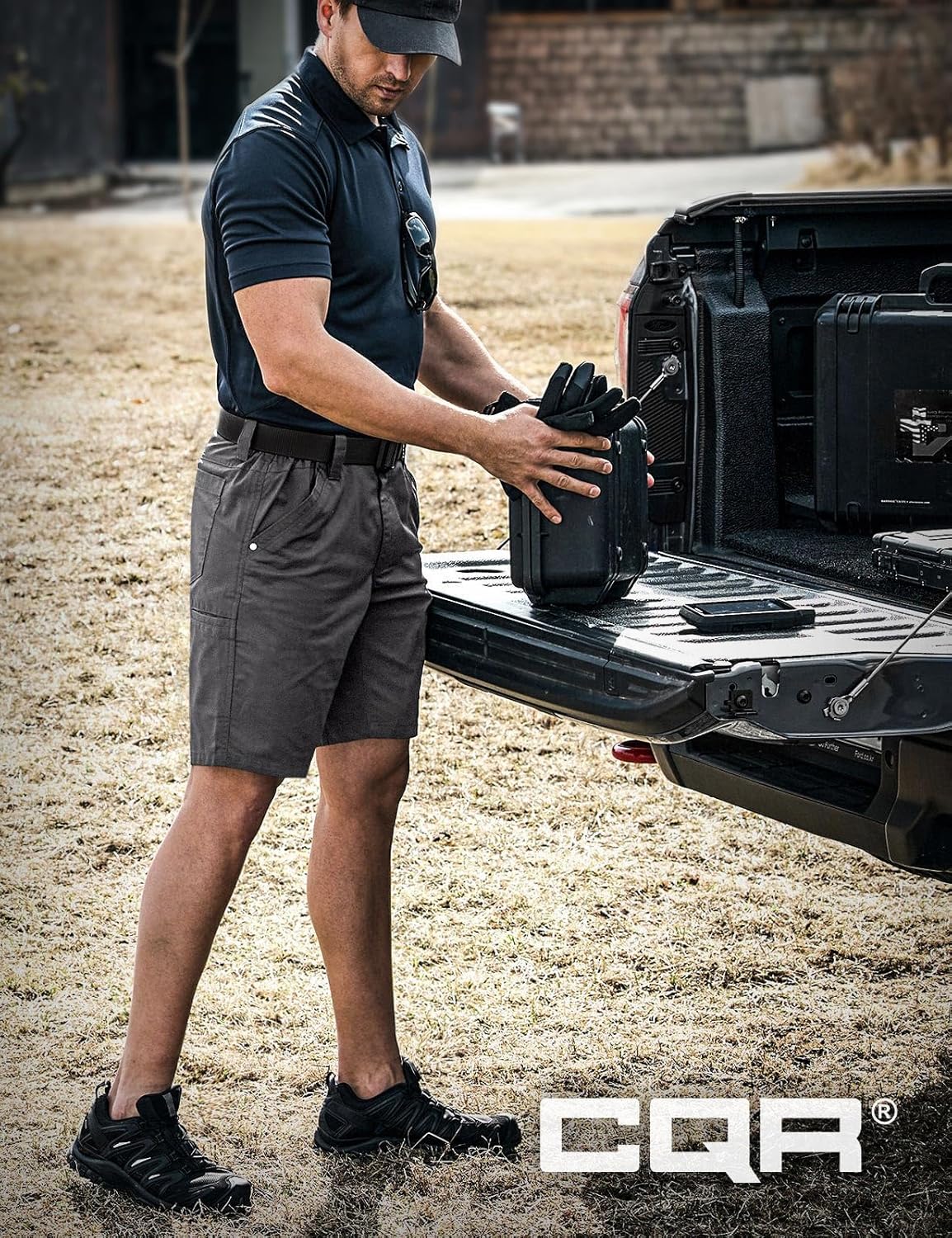 CQR Men's Flex Casual Cargo Shorts, Lightweight Water Resistant Golf Shorts, Stretch Tactical Work Shorts with Multi-Pocket - Image 5