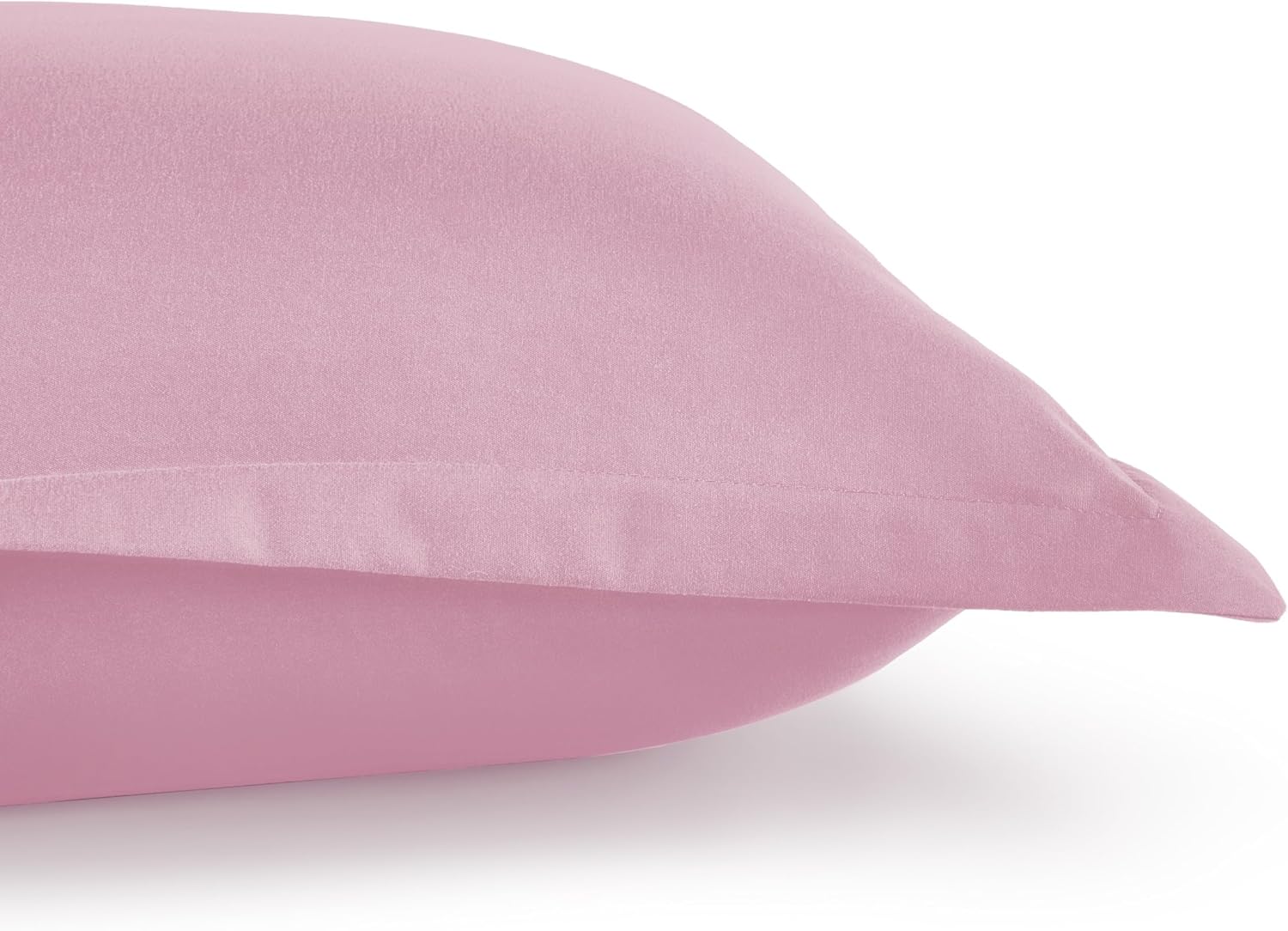 Amazon Basics 2-Piece Soft Microfiber Kid's Comforter and Pillow Sham Set, Twin, Light Pink, Solid - Image 4