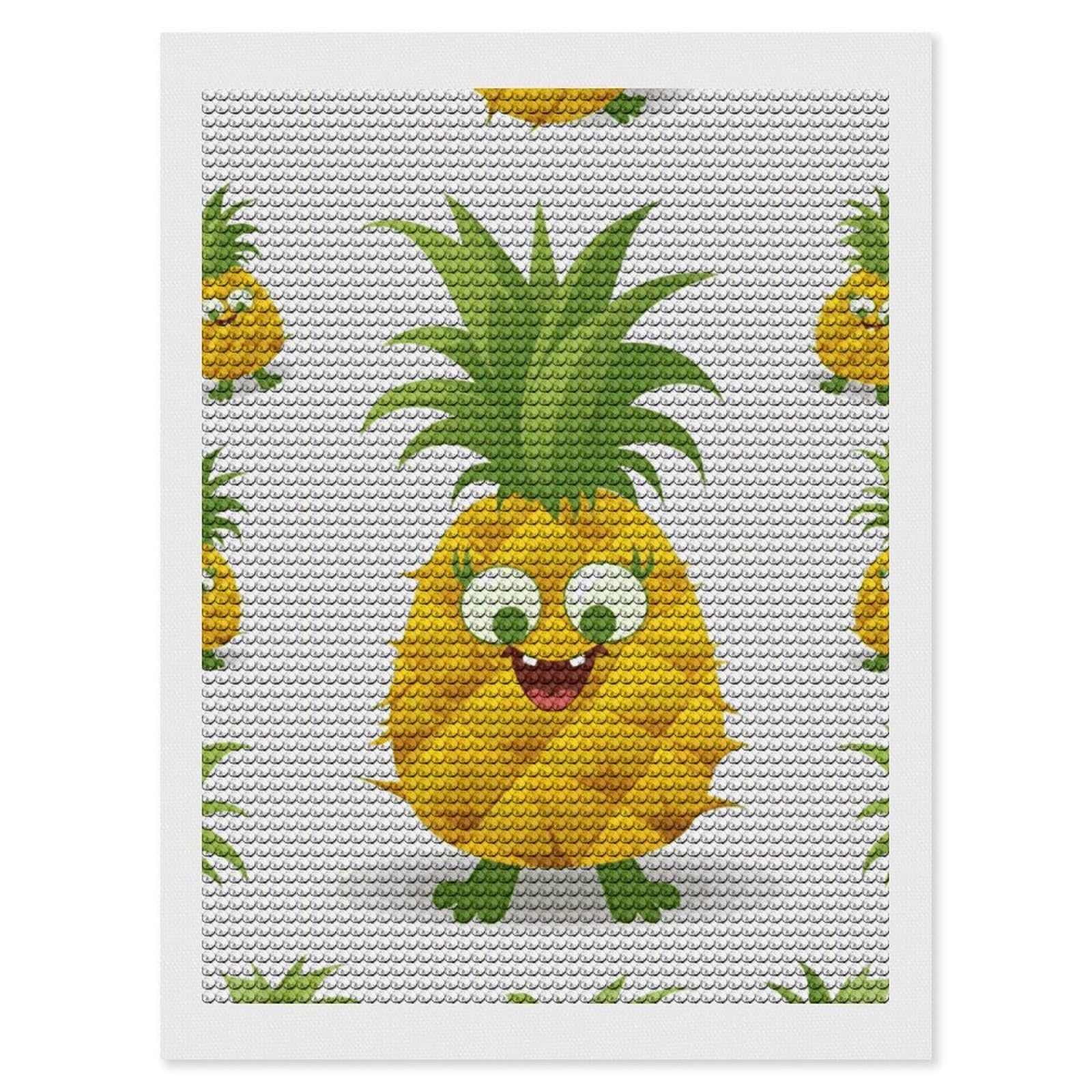NONHAI Diamond Painting Kits for Adults - DIY Diamond Art Kits for Beginners - Full 5D Paint Drill Diamond Dots Paintings- Pineapple Diamonds Pictures Gem Art and Craft Wall Decor 12"x16"