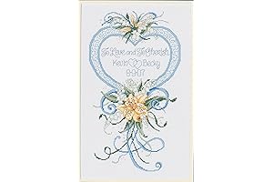 Janlynn Counted Cross Stitch Kit 9"X15", Cherish Wedding Heart (14 Count) for Wedding