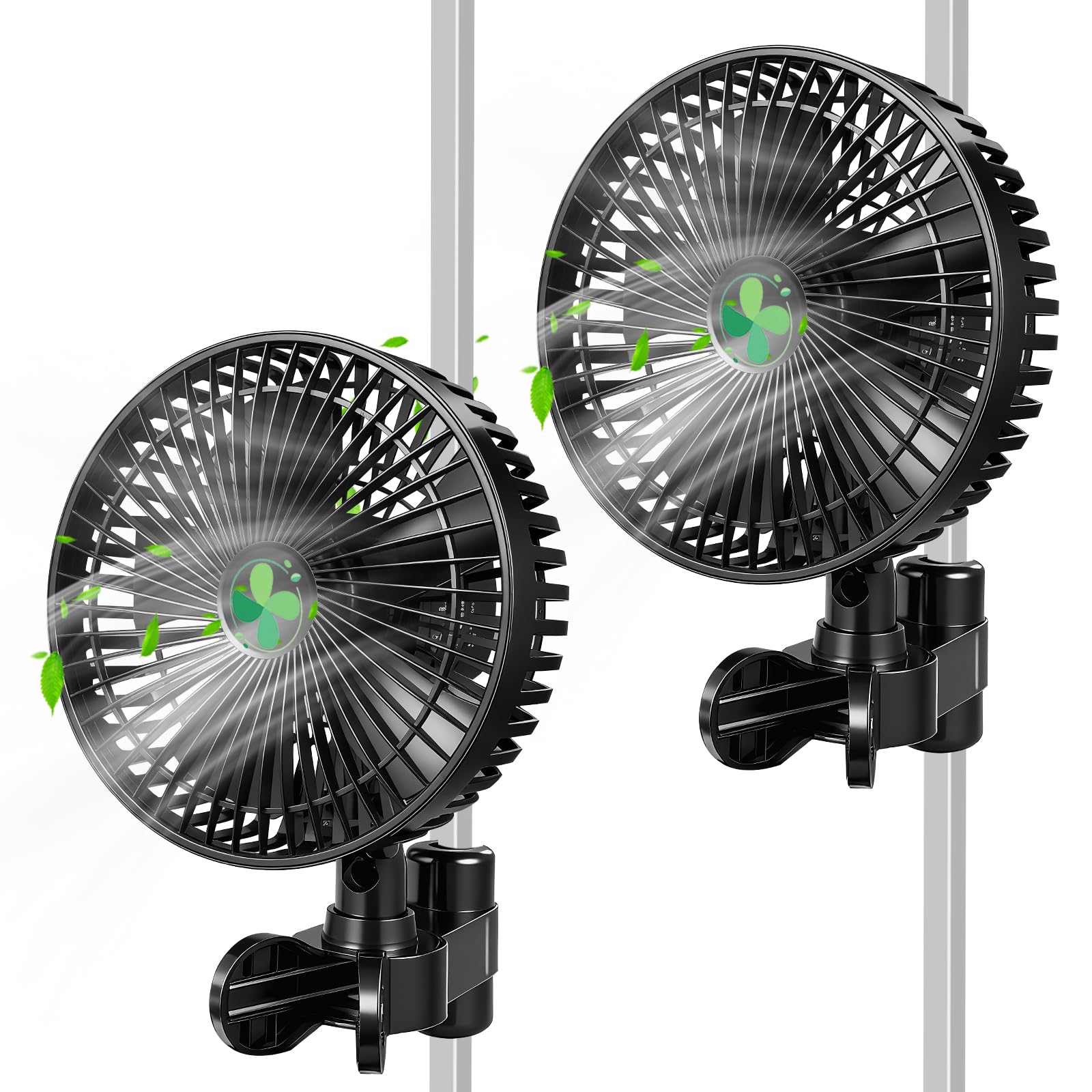 Grow - Ventilador oscilante, con motor EC duradero, 4 velocidades de viento, rotación de 180°, resistente a la intemperie, IP54, bajo ruido para refrigeración de circulación en hidroponía (2