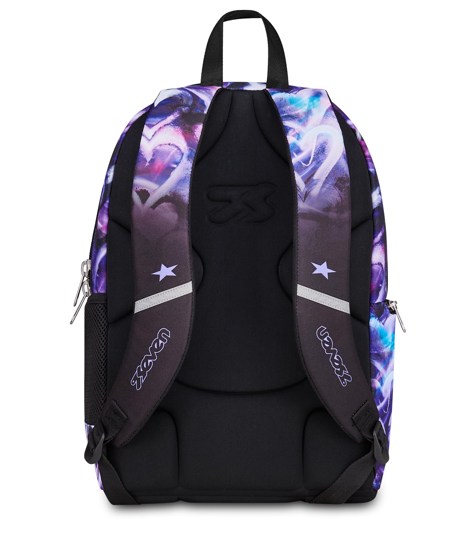 Seven Zaino Scuola Dual LOVEPASS, Doppio Scomparto, Viola, 32 L, Multifunzione, Tasca attrezzata, Tasca laterale porta borraccia, Scomparto porta pc ablet, Scuola media e superiore, Bambina, Ragazza