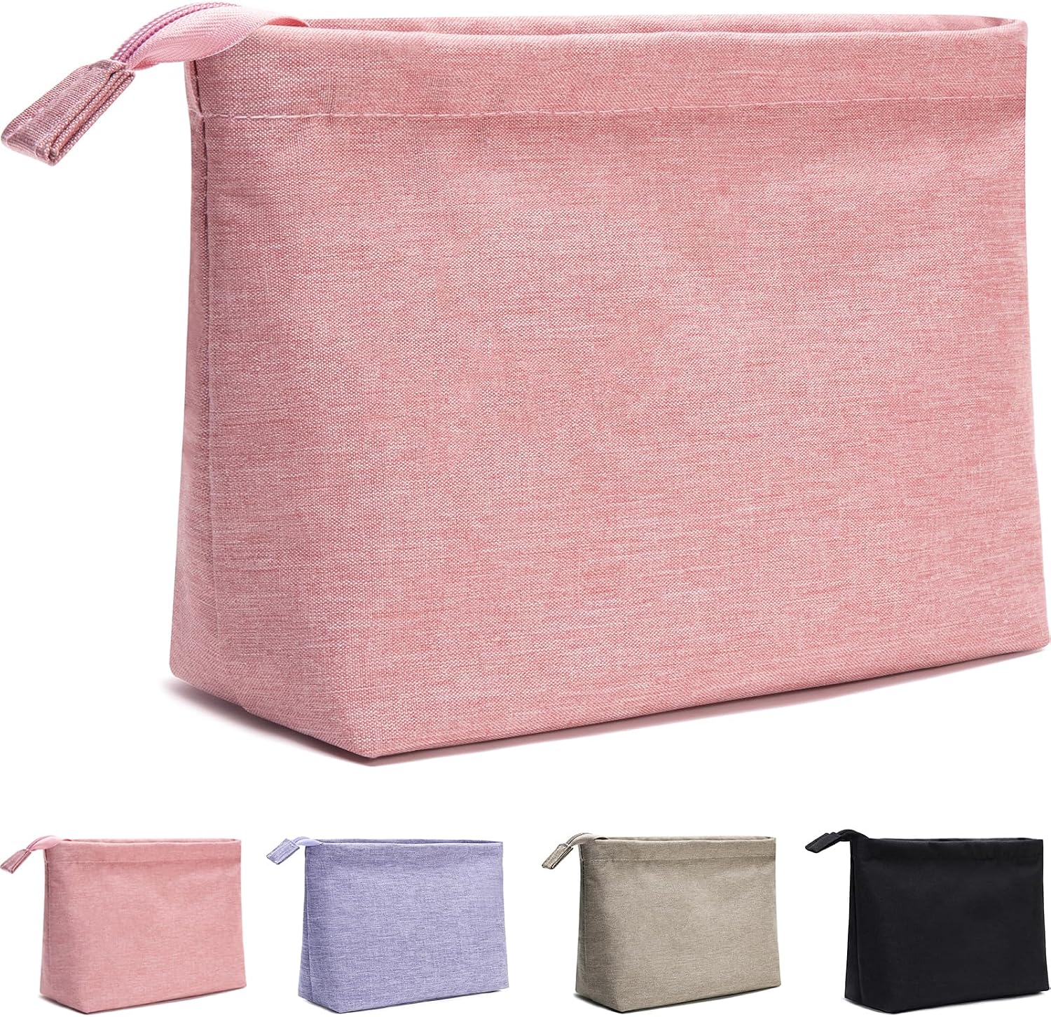 Large Travel Toiletry Bag for Women and Men, Portable Makeup Organizer, Water-resistant Travel Shaving Bag for Toiletries Accessories, Cosmetic (Pink)