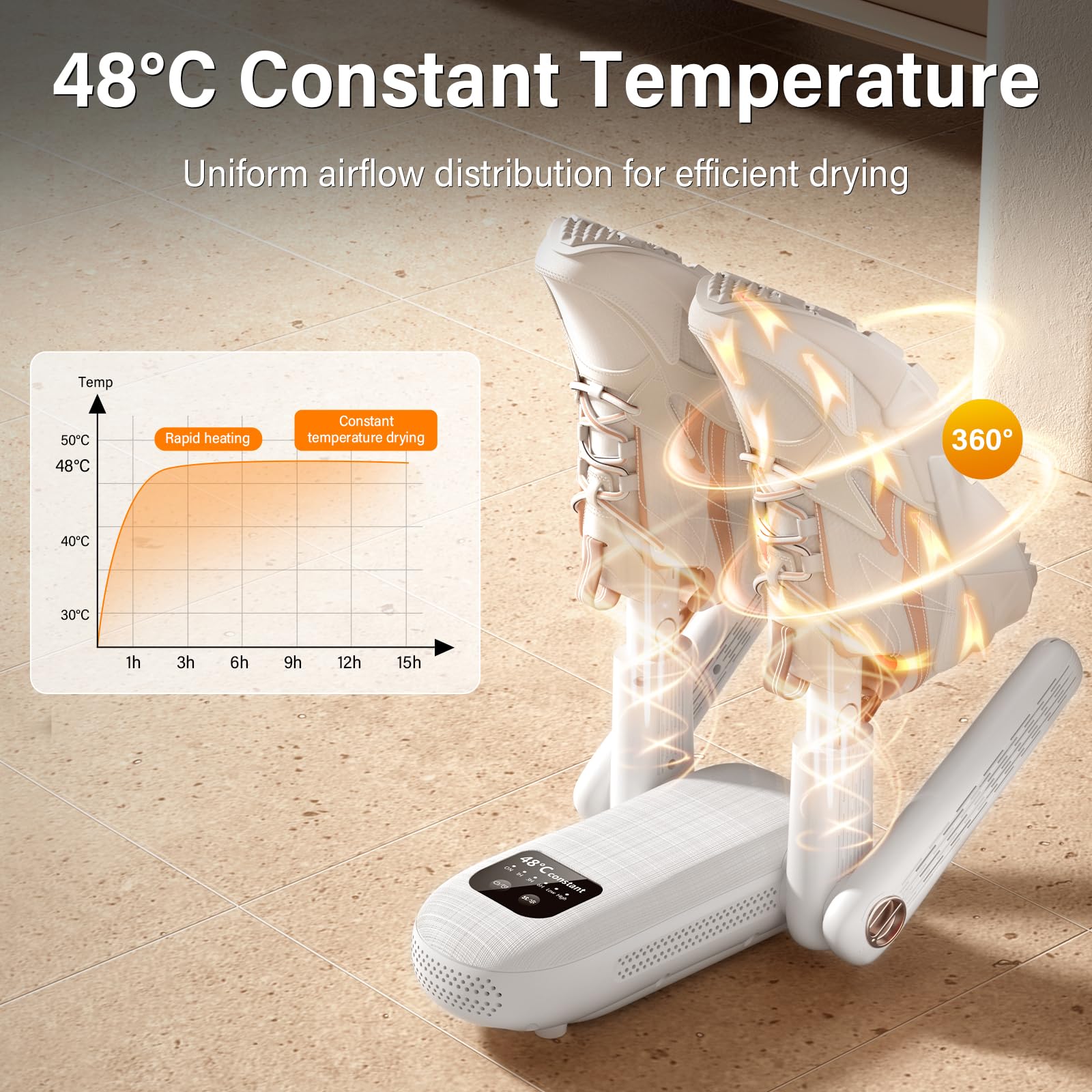 Sèche-Chaussures électrique Sèche-Chaussures Léger Chauffe-Chaussures