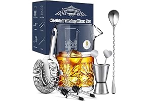 veecom 18oz Crystal Mixing Glass Cocktail Kit