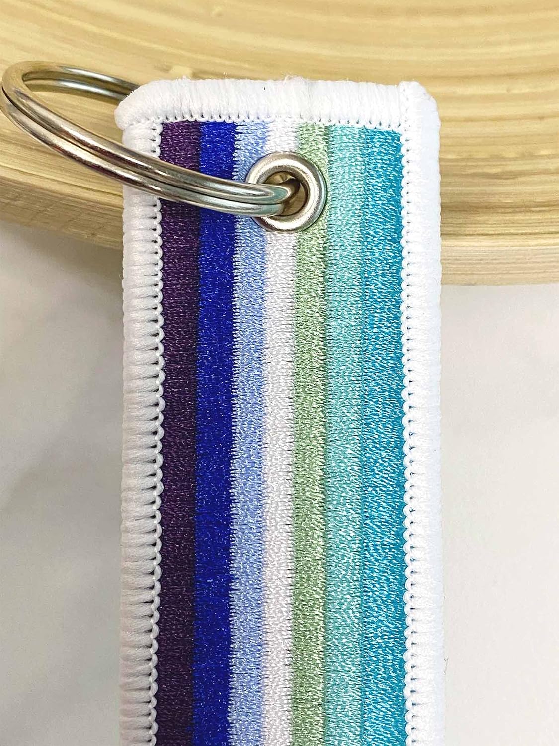 Zigvert LGBT Bisexual Lesbian Rainbow Non-Binary Transgender Flag Keychain