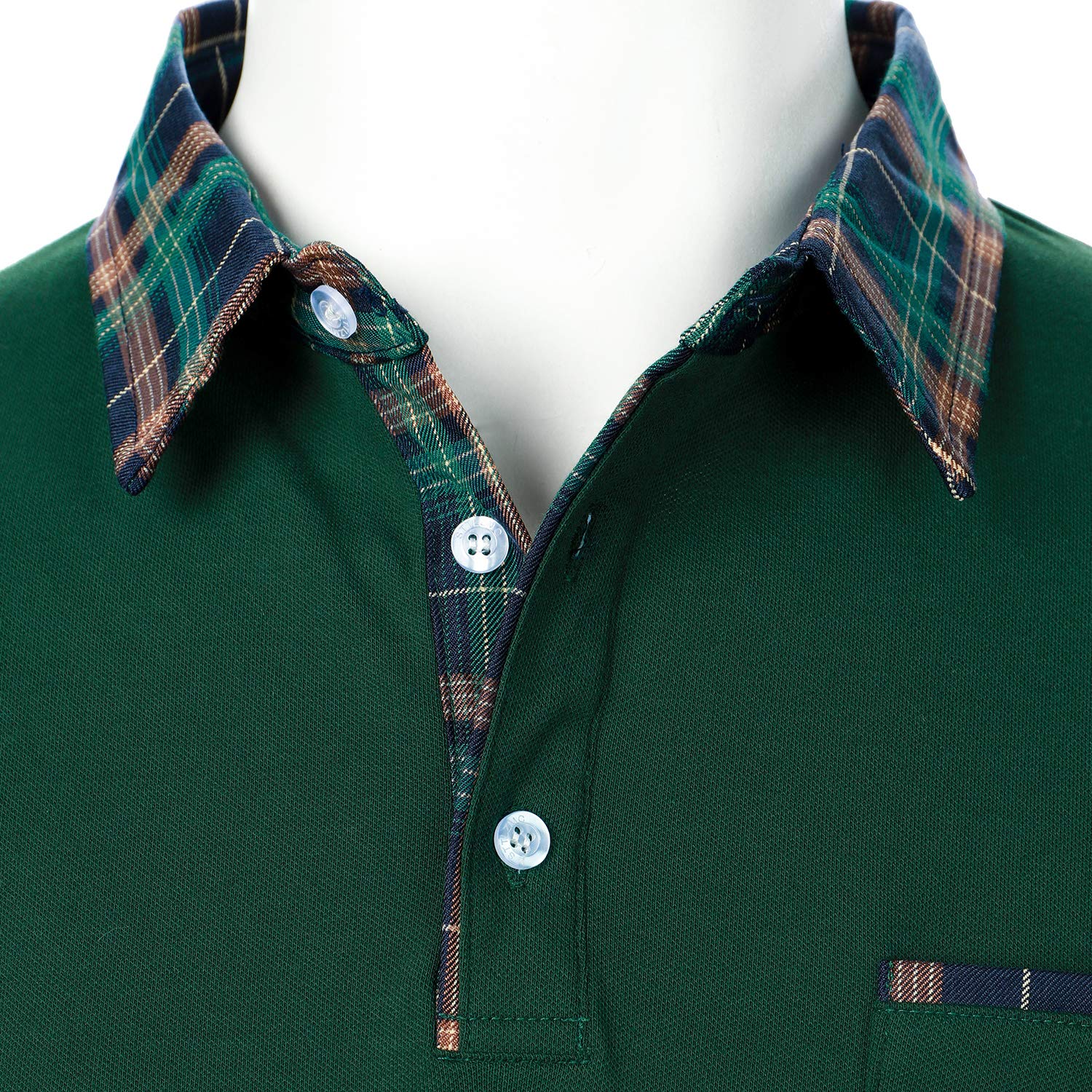 Polo Uomo Manica Corta Estivo T-Shirt da Golf a Contrasto Maglietta da Rugby