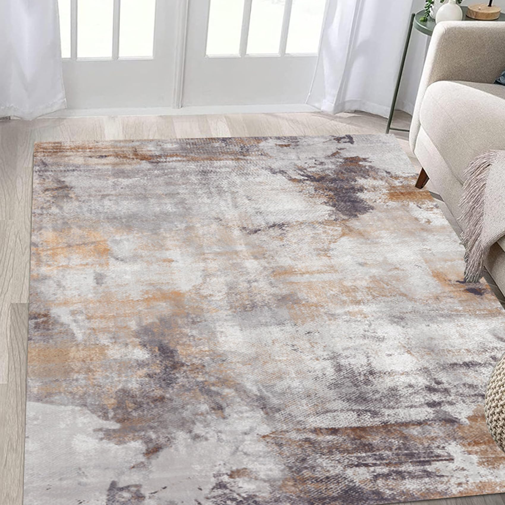 Tapis de sol moderne et doux pour réchauffer l'ambiance du salon