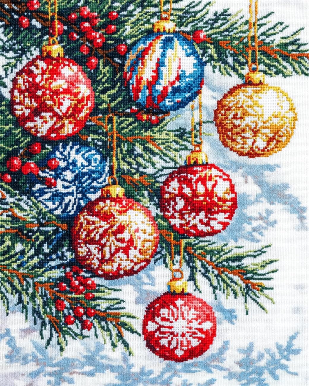 AMBATTERY Latch Hook Kits for Adultscartoon Christmas Tree Carpet Rug Making Kit，Cross Stitch Embroidery Kits Needlework Crafts for Home Decor 33x45in