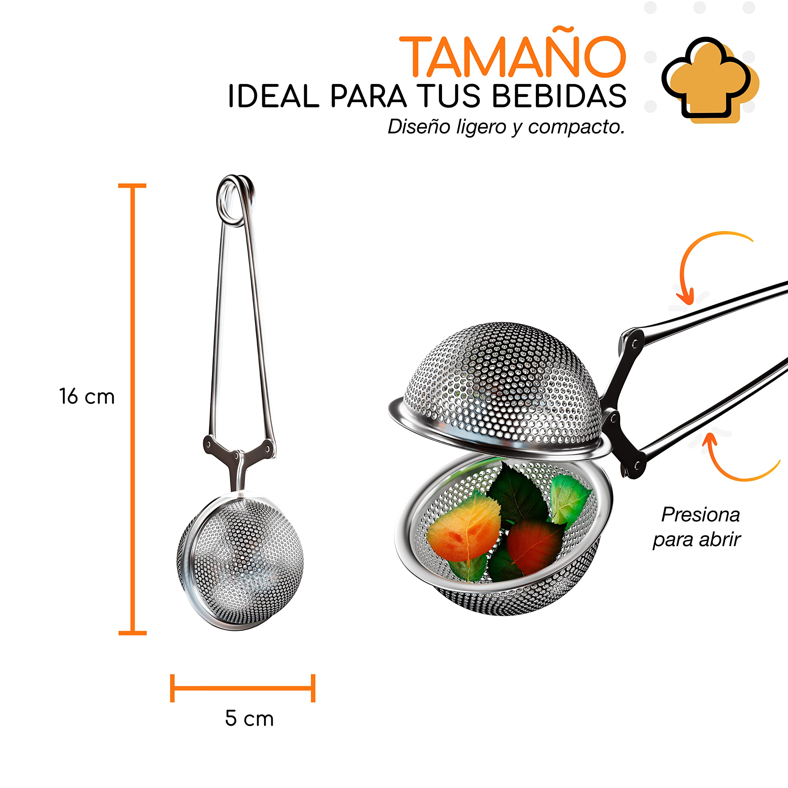 Colador De Especias De Acero Inoxidable Con Mango Telescópico, Para Cocinar Caldos, Infusiones Y Separar Residuos