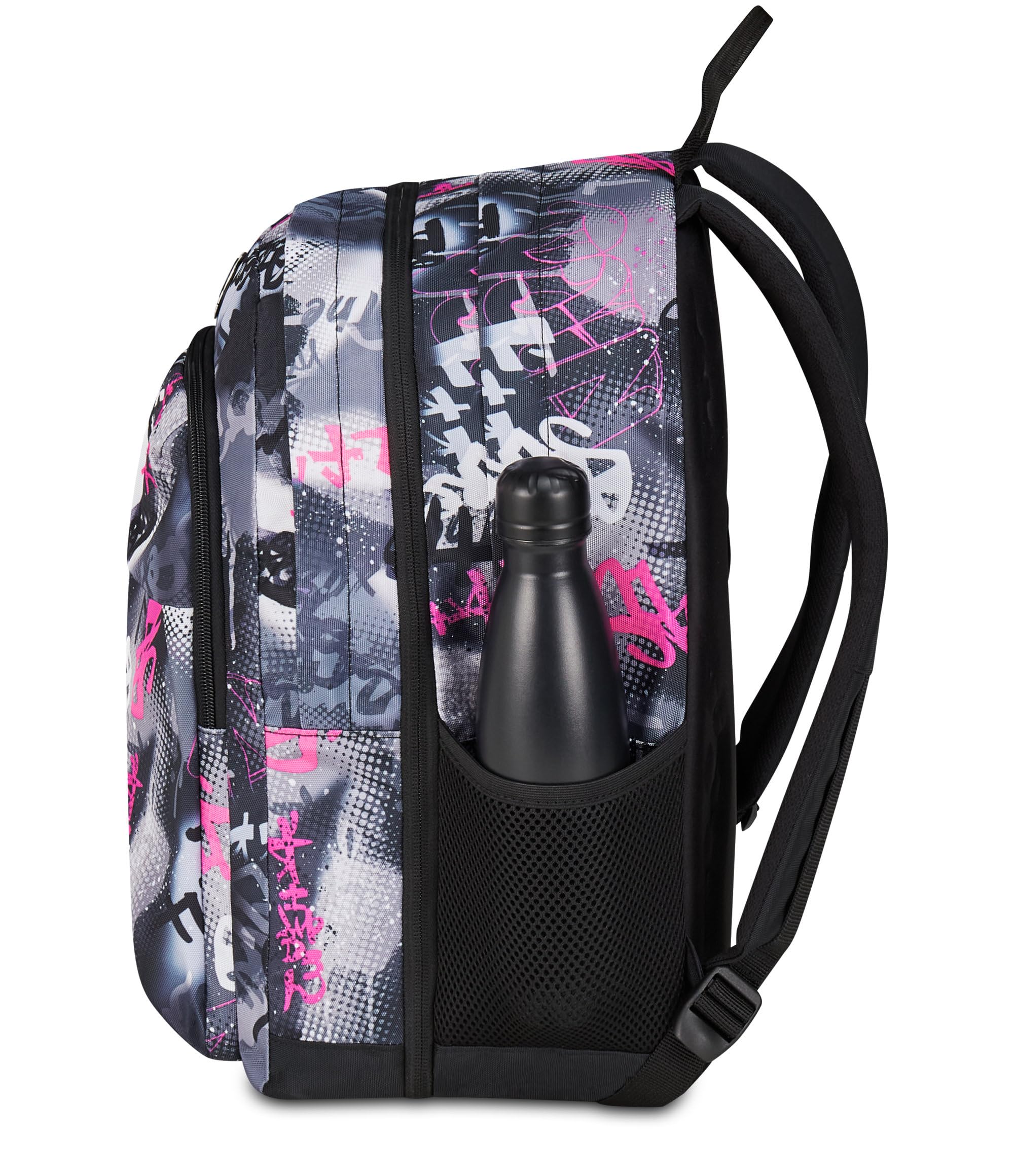 Seven Zaino Scuola Pro XXL Reversibile Detach, Grigio, Zaino Doppio Scomparto, Tasca Porta PC e Tasca Porta Borraccia, Scuola Media e Superiore, Ragazza