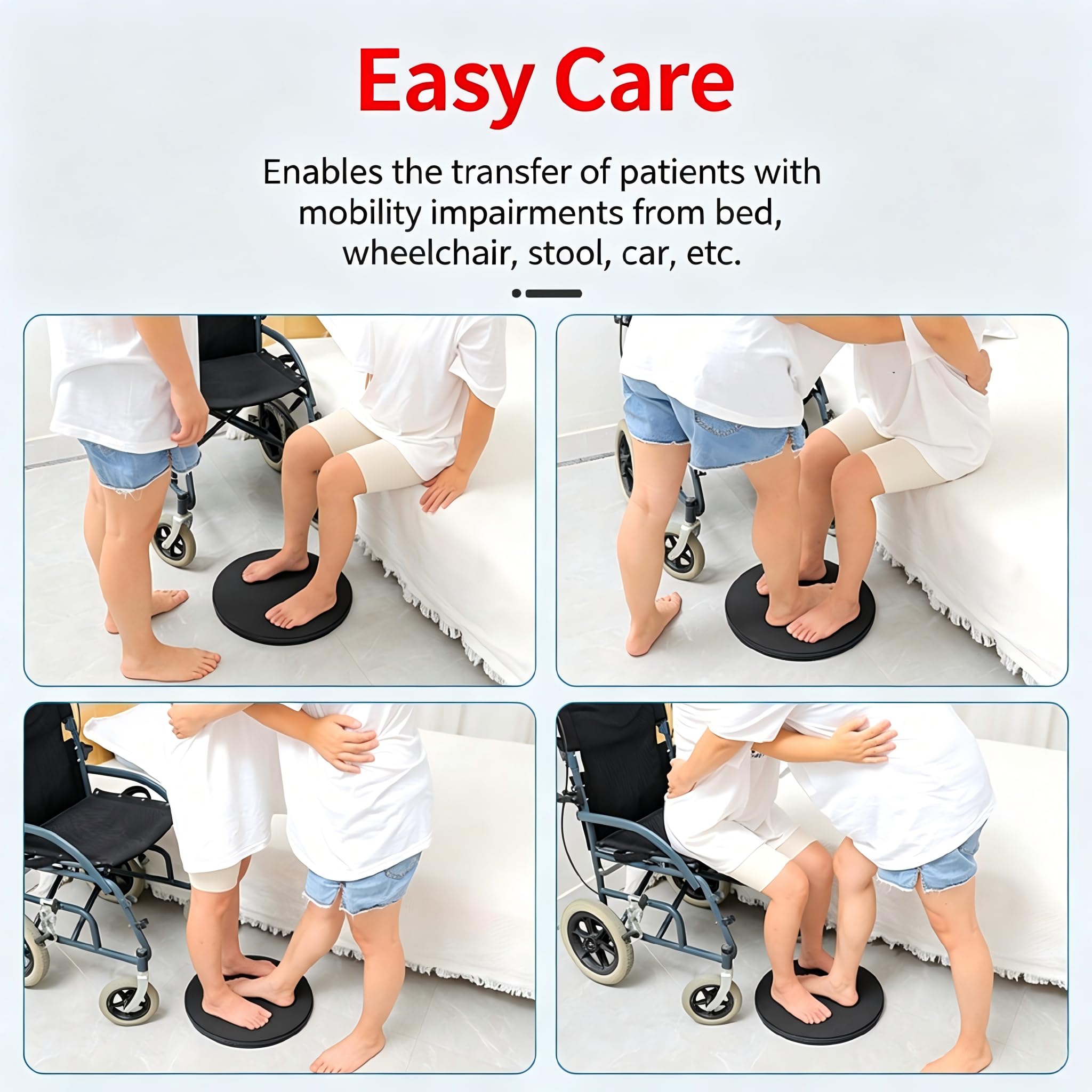 Disco Trasferimento Rotazione Transfer Disc Scheda trasferimento Girevole a 360° Multifunzionale Mobilità Disco Mobilità del Dispositivo in Piedi Disco trasferimento del paziente per Anziani