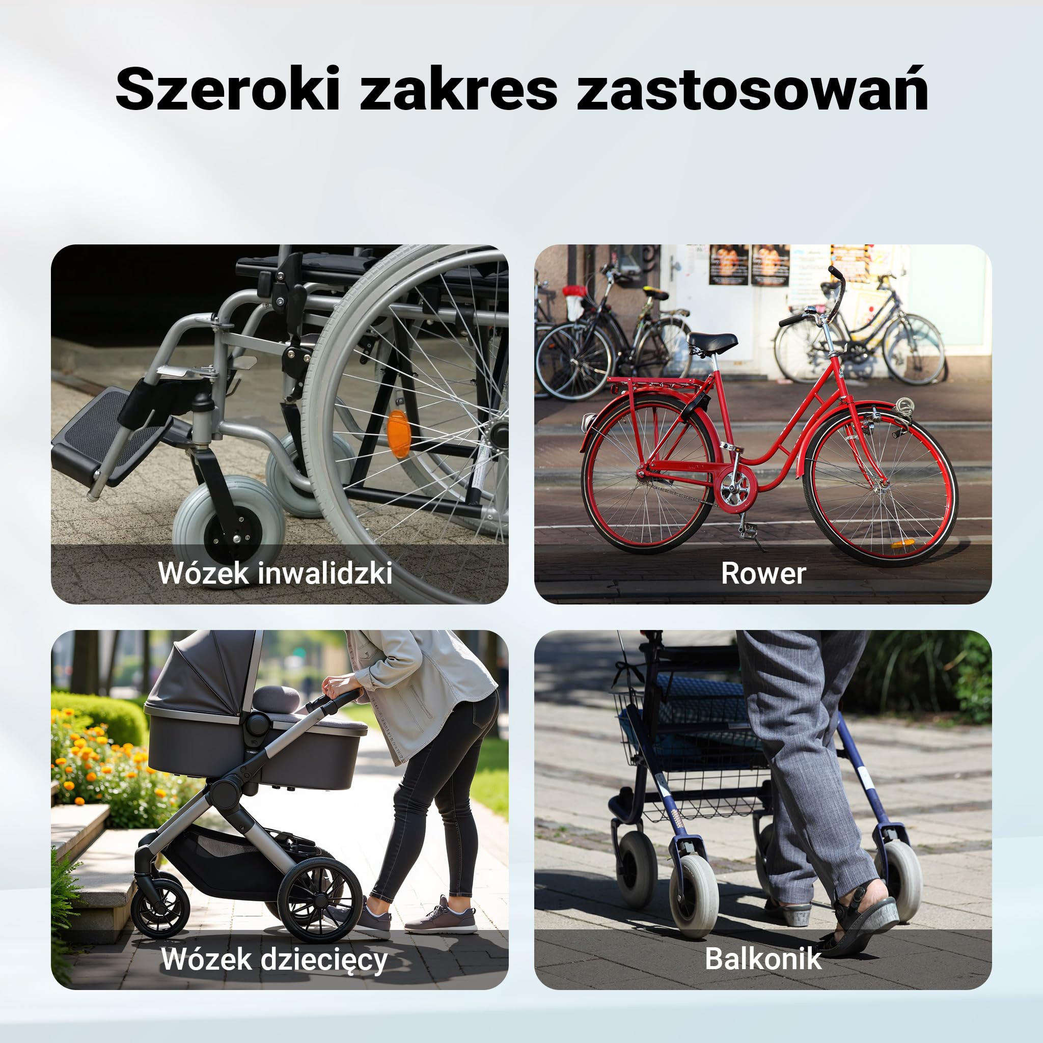 Wiltec Składana rampa najazdowa dla wózków inwalidzkich 152 cm, mobilna rampa podjazdowa do 270 kg, aluminiowa antypoślizgowa rampa załadunkowa