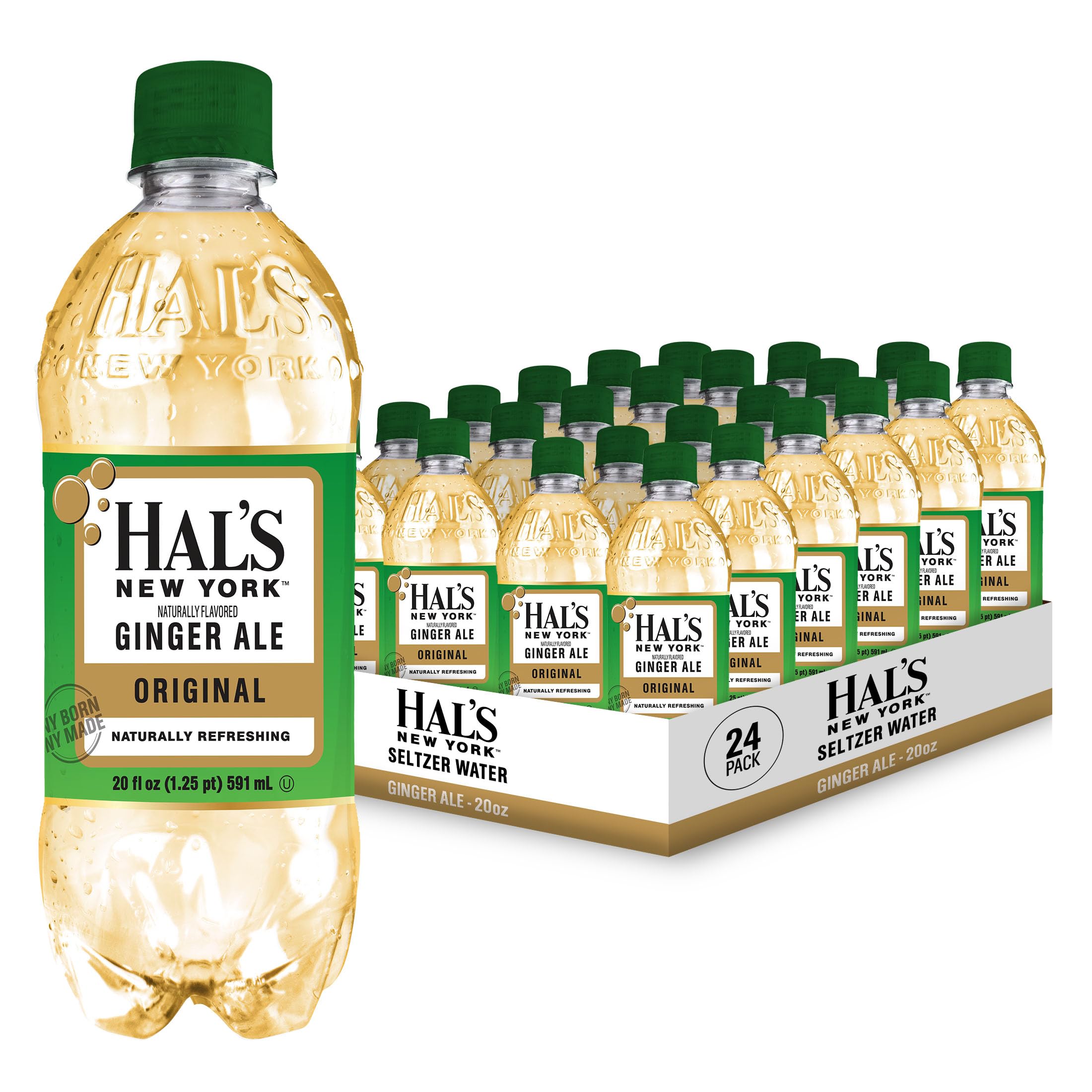 Amazon.com : Hal's New York Original Ginger Ale, 20 Fl Oz Bottles