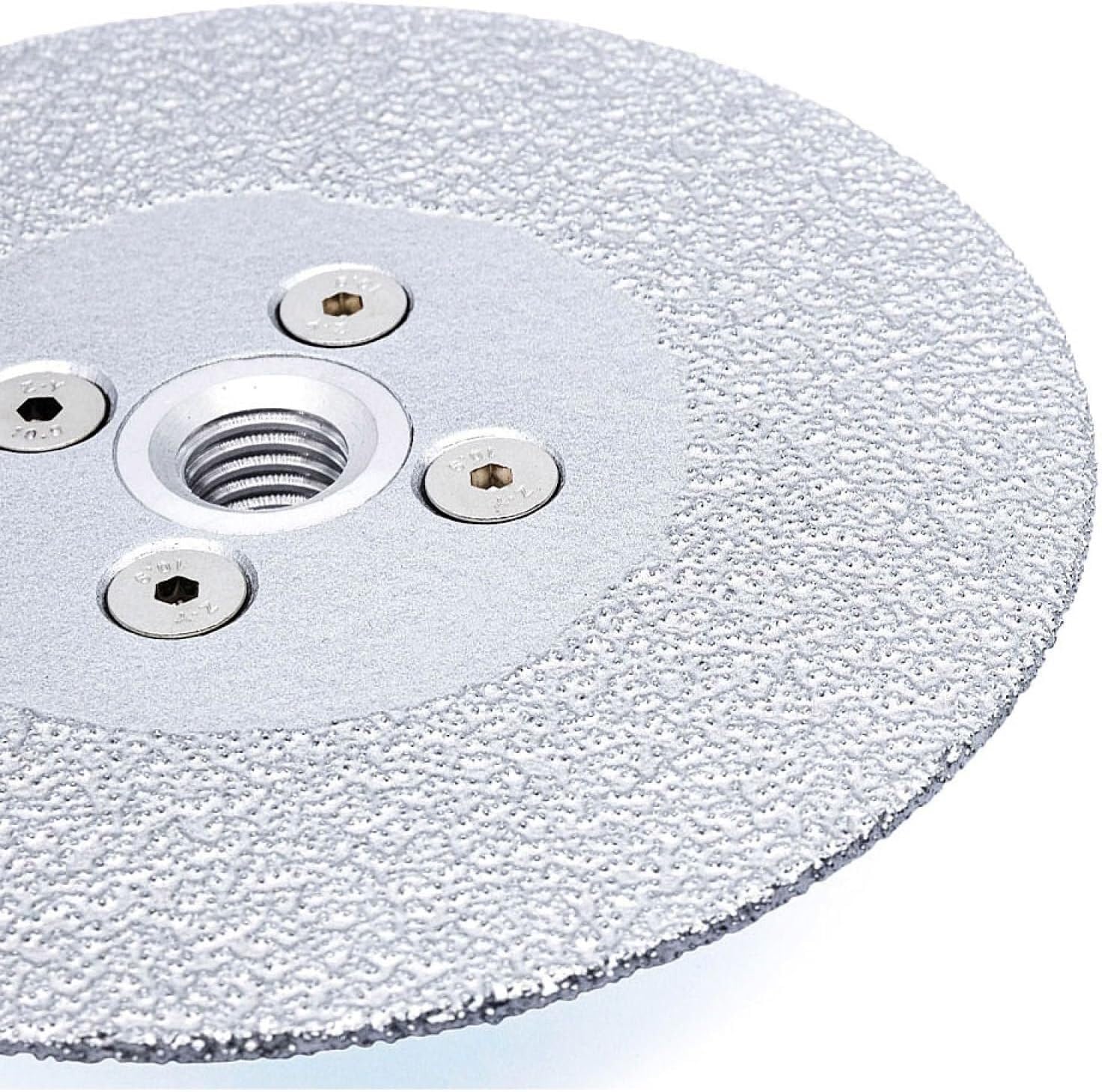 Dischi da taglio diamantati per smerigliatrici an Mola abrasiva brasata sotto vuoto da 1 pezzo, 125 mm, doppia faccia, con flangia, filettatura M14 5/8-11, sega multiuso, filettatura M14(5 8 11 thread