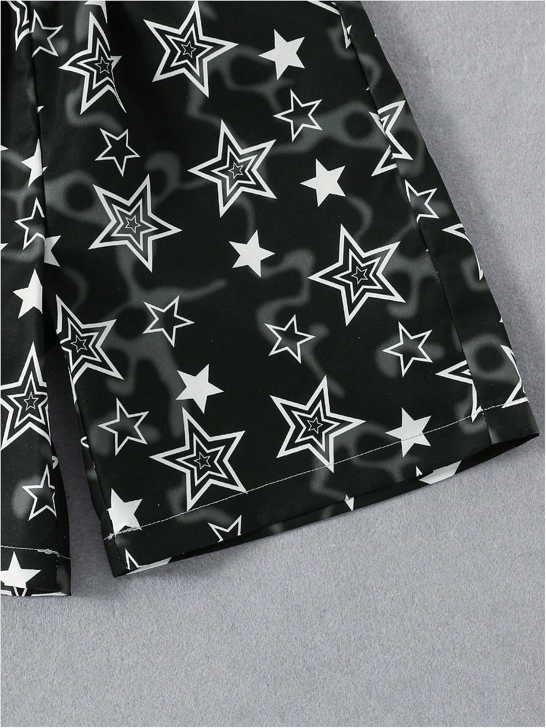 Floerns Boy's 2 Piece Outfits Star Print Short Sleeve Tops with Drawstring Track Shorts Sets