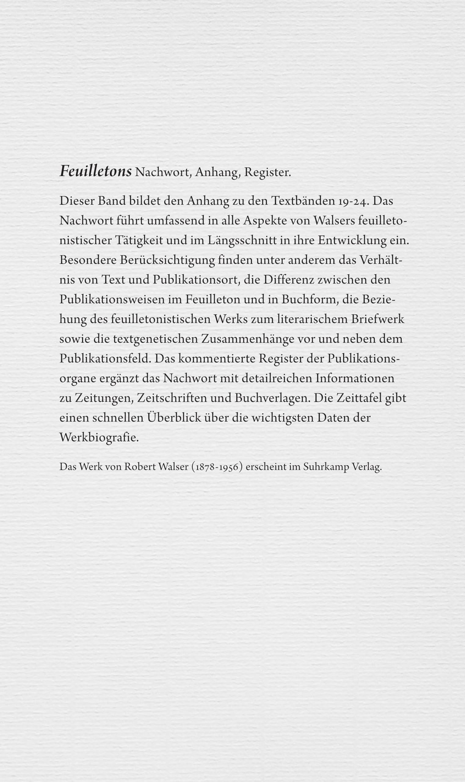 Werke. Berner Ausgabe: Feuilletons 1-7 | Sieben Bände im Schuber