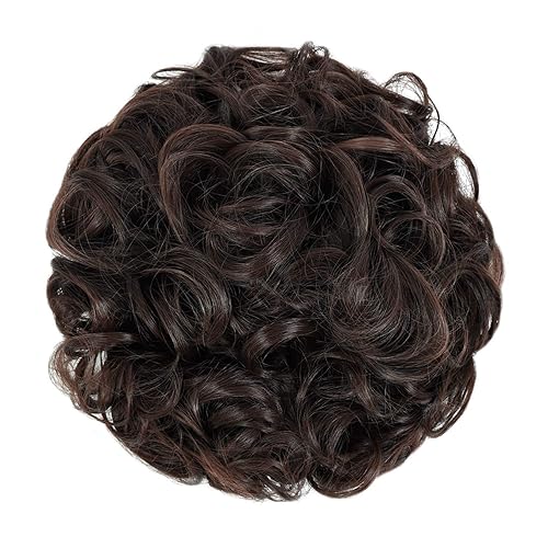 Miniatura 10 de Nicene - Extensión de cabello corto y rizado, moño para cola de caballo para mujer, fácil de estirar, extensión de cola de caballo (1B#)