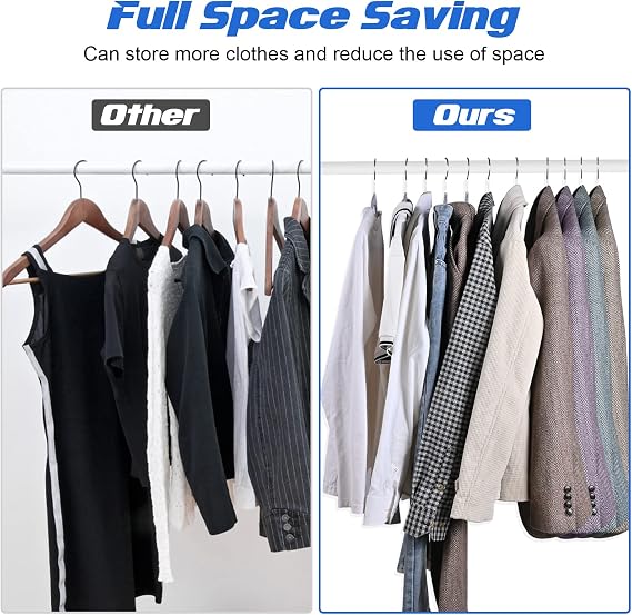 Heavy Duty Standard Plastic Hangers 50 Pack with Non-Slip Design,360Swivel Hook Space Saving Organizer for Bedroom Closet,Shirts,Pants,Strong Enough for Coat(Grey)