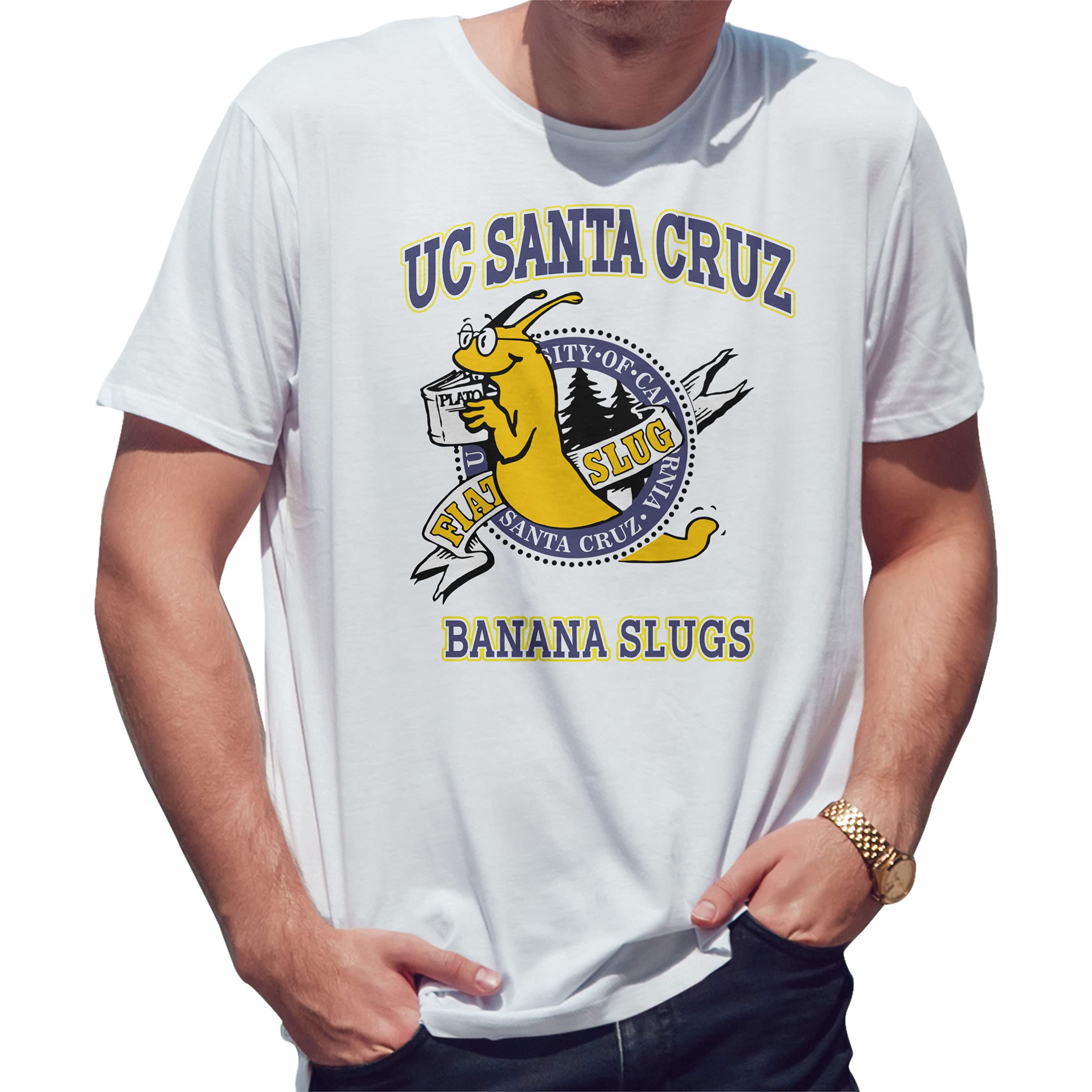 UC 1997 Santa Cruz Banana Slugs Vincent Vega T-shirt męski