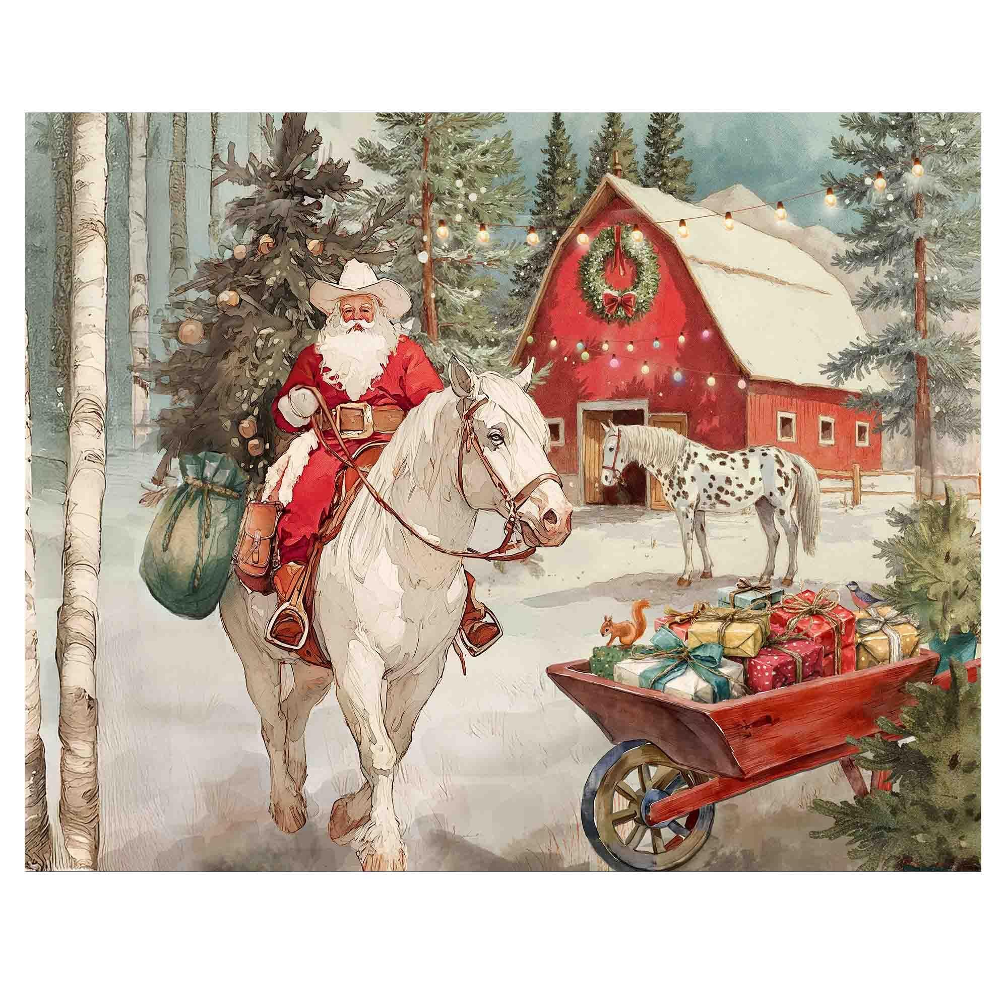 Springbok Cowboy Santa 500 Piece Puzzle for Adults