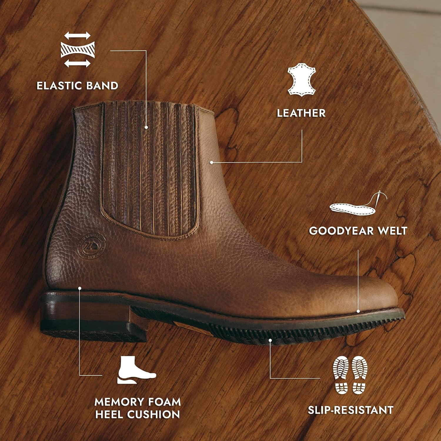7L SIETE LEGUAS - Charro Men´s Western Boot with anti-slip sole style 6000
