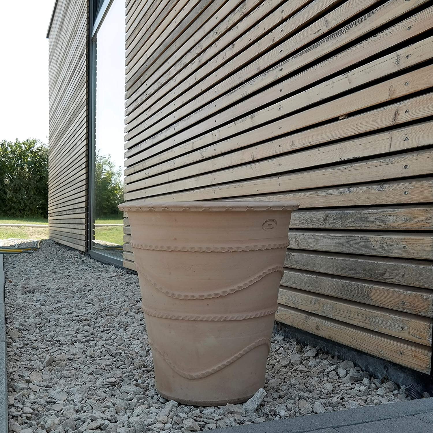 Palatina Werkstatt Vaso da fiori alto di Creta, 50 cm, in terracotta, resistente al gelo, per piantare acanto, 50 cm
