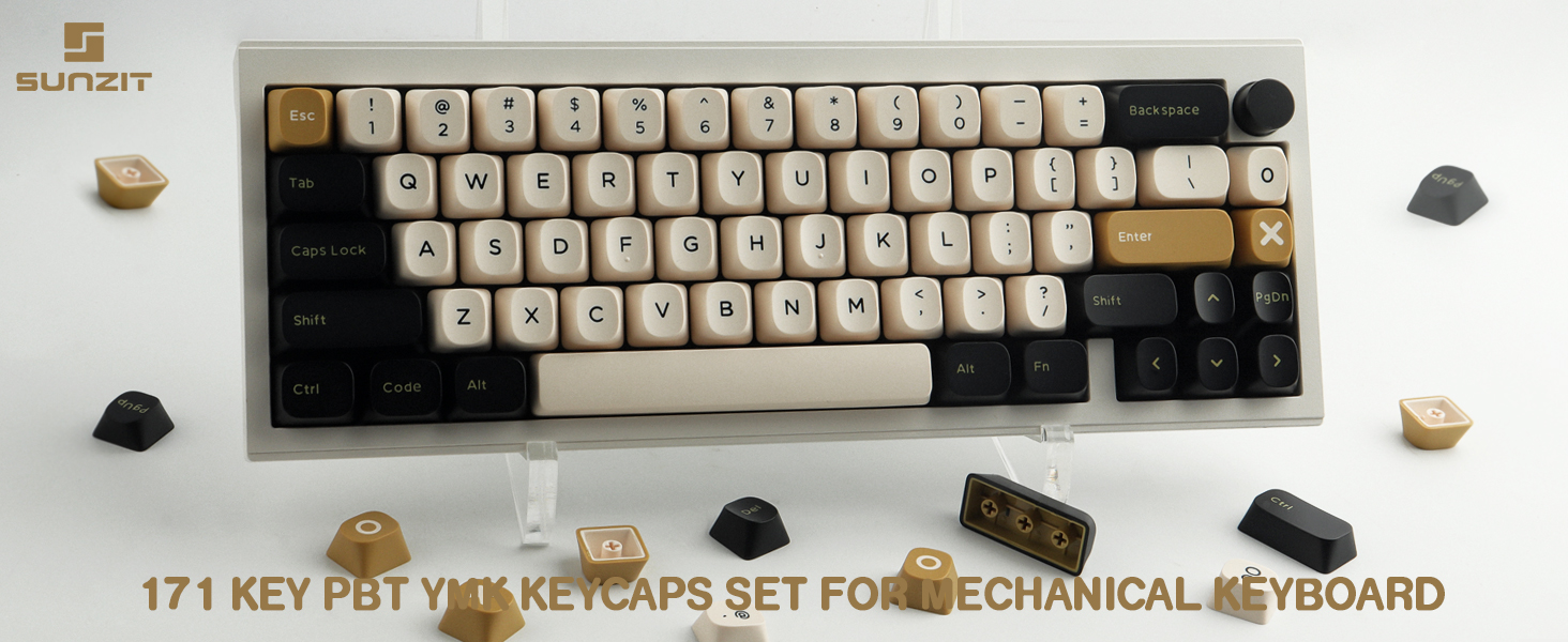 Amazon.com: Double Shot PBT Keycaps,171 Keys YMK Profile Keycaps