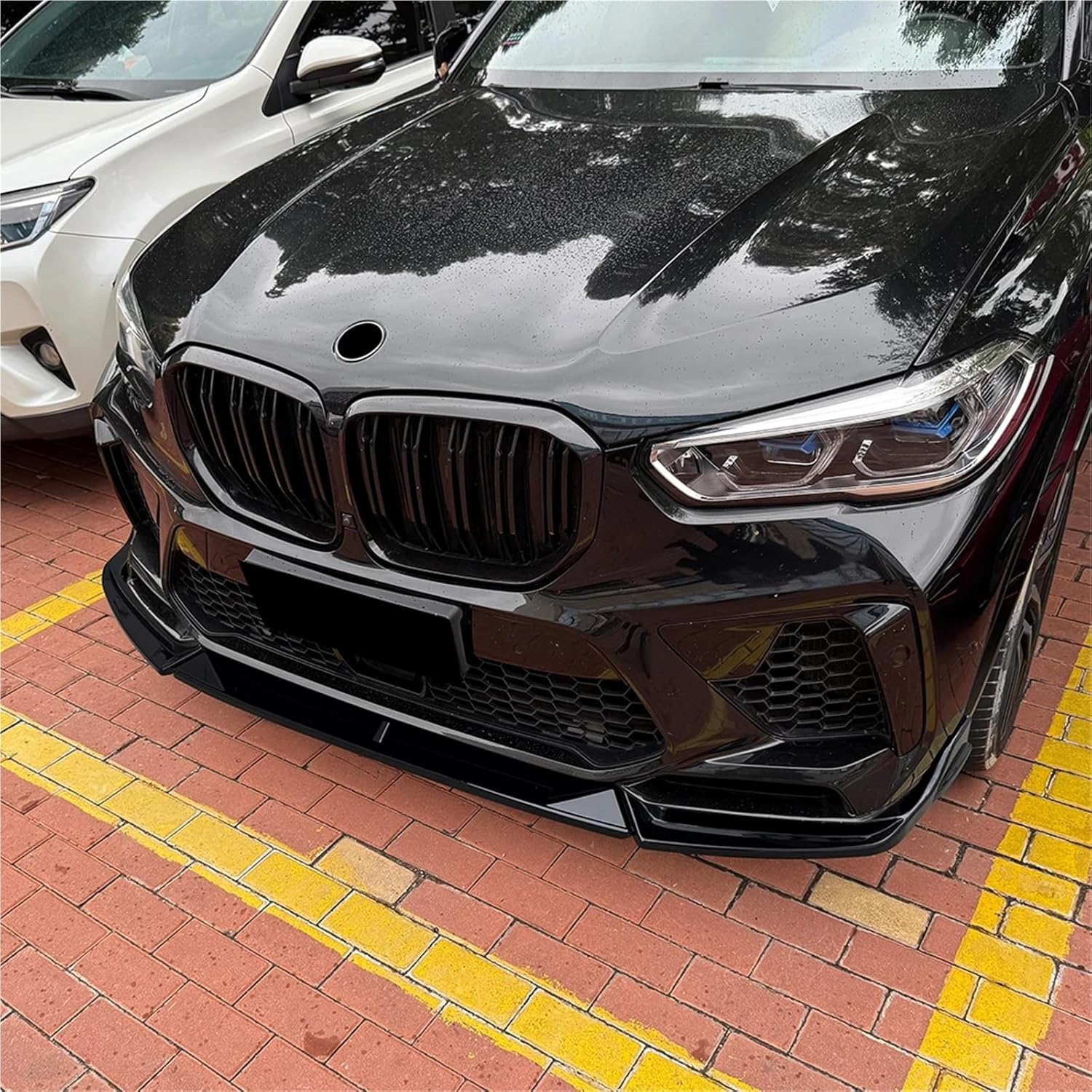 For BMW X5M F95 2020-2023 Front Lip Spoiler Lower Splitter Modification Glossy Black Car Body Kit