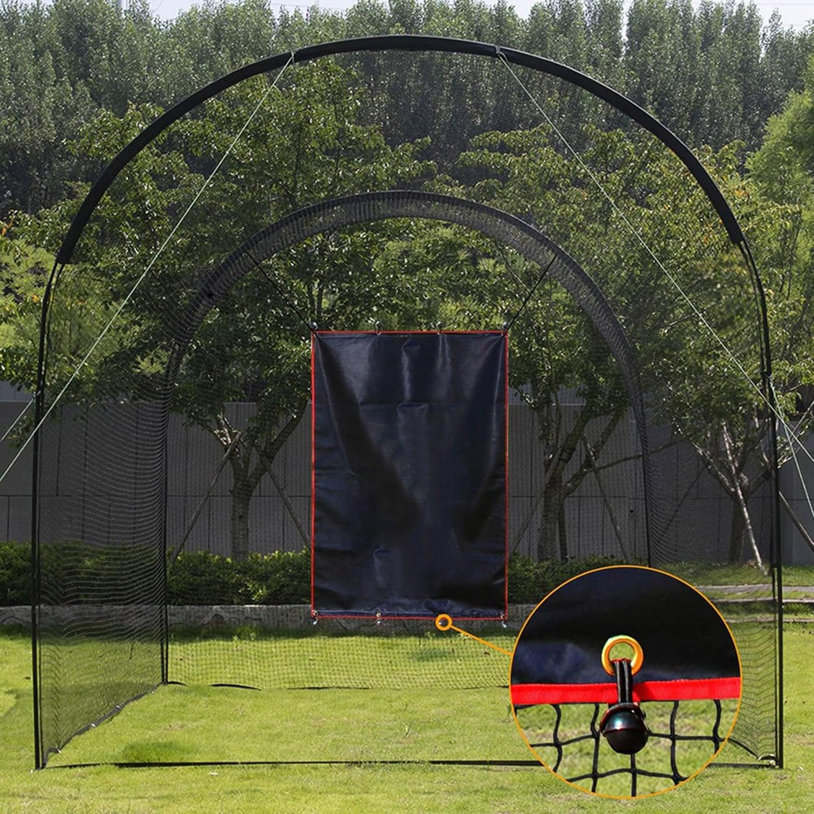FOLODA Baseball Pitching Backstop Batting Cage Softball Training Net Outdoor