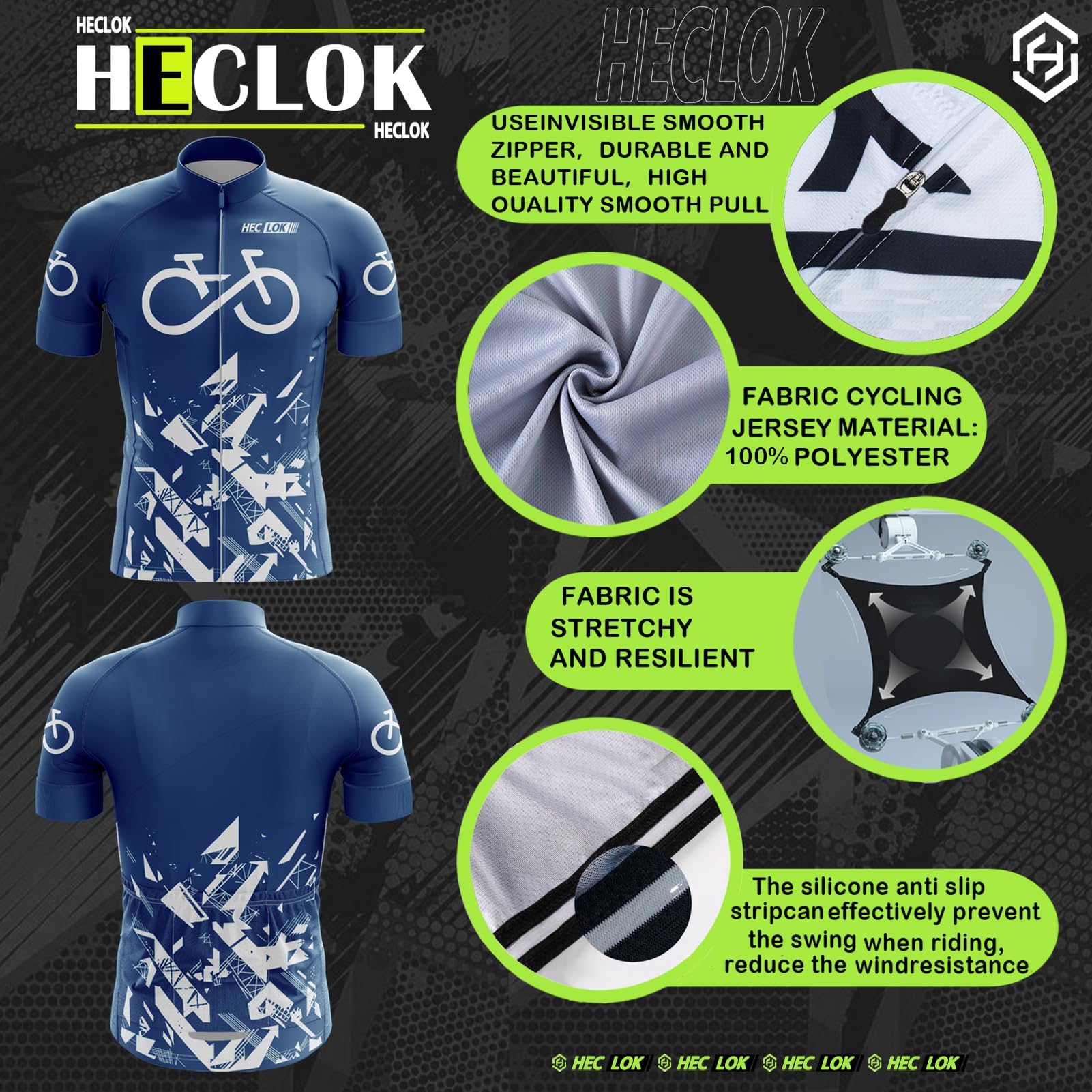 Homme Ensemble de Cyclisme avec Maillot et Cuissard,vêtements pour vélo Respirant Maillot Velo Route avec 9D Gel Tenue VTT Homme Cycliste Jerseys Shirt Cycling Été