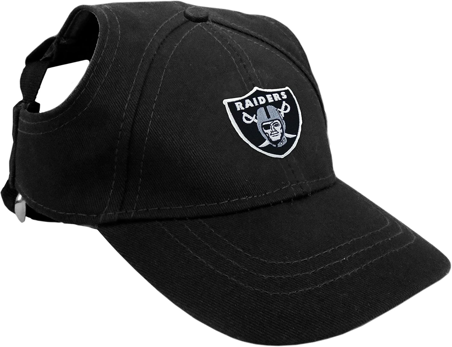 Littlearth NFL Oakland Raiders Pet Baseball Hat, Team Color, X-Small