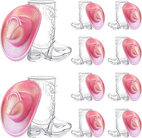 Vesici 20 piezas de mini sombrero de vaquera neón con lentejuelas con purpurina occidental sombrero de vaquero vaquero para botas de vaquero de