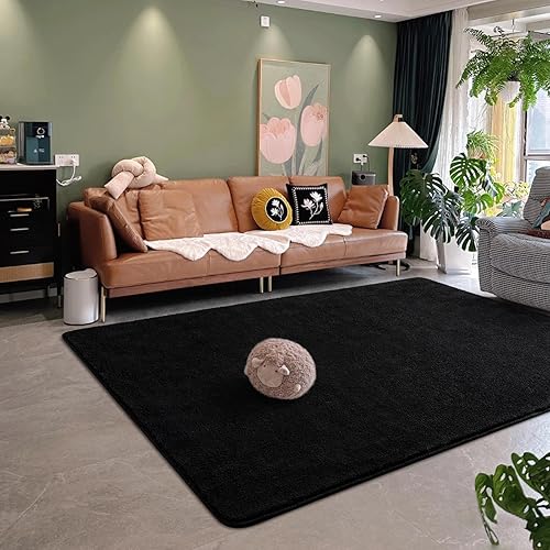 Miniatura 9 de DweIke Alfombras grandes para dormitorio, sala de estar, alfombras de interior de espuma viscoelástica gruesa de 6 x 9 pies, alfombra de estilo