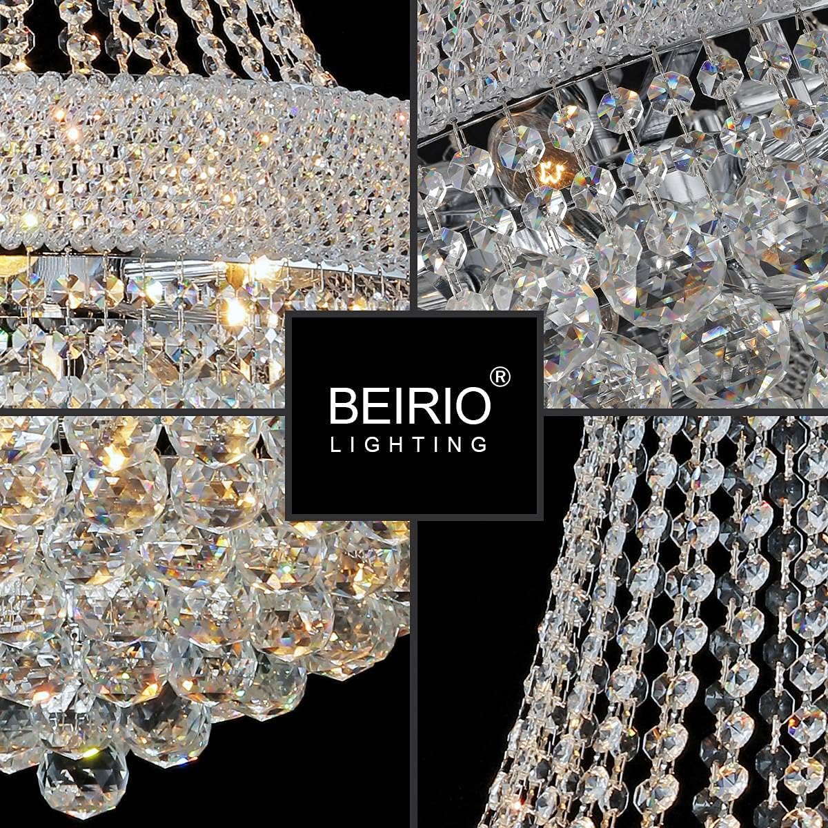 Black Friday - 70% OFF BEIRIO 13-Lights Chrome Finish Classic Empire Style K9 Crystal Chandelier Ceiling Light for Living Room Foyer Dining Room Hallway Bedroom (24×31.5 inch) New Packaging Easy to Install 70% Off Discount BEIRIO 13-Lights Chrome Finish Classic Empire Style K9 Crystal Chandelier Ceiling Light for Living Room Foyer Dining Room Hallway Bedroom (24×31.5 inch) New Packaging Easy to Install