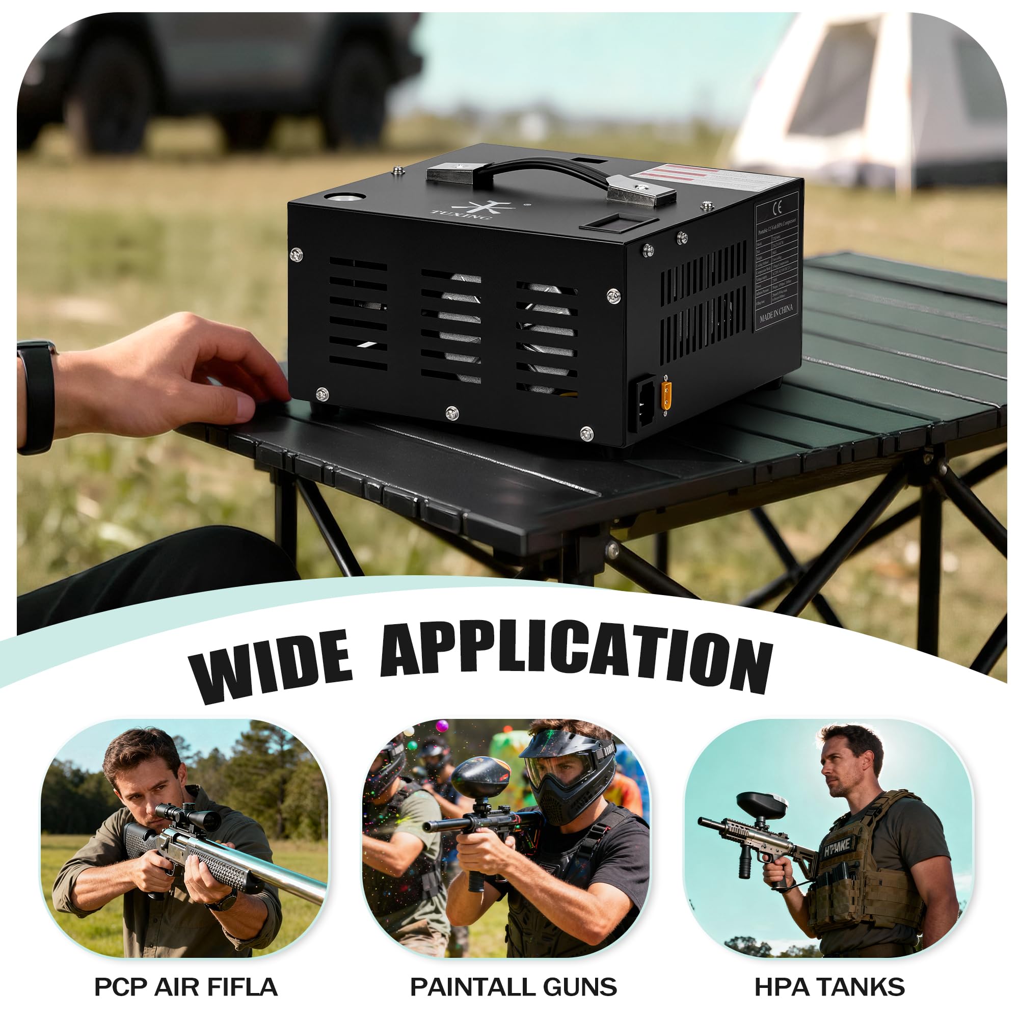 TUXING 4500Psi PCP Air Compressor - Portable & Fast -12 TUXING 4500Psi PCP Air Compressor - Portable & Fast -12